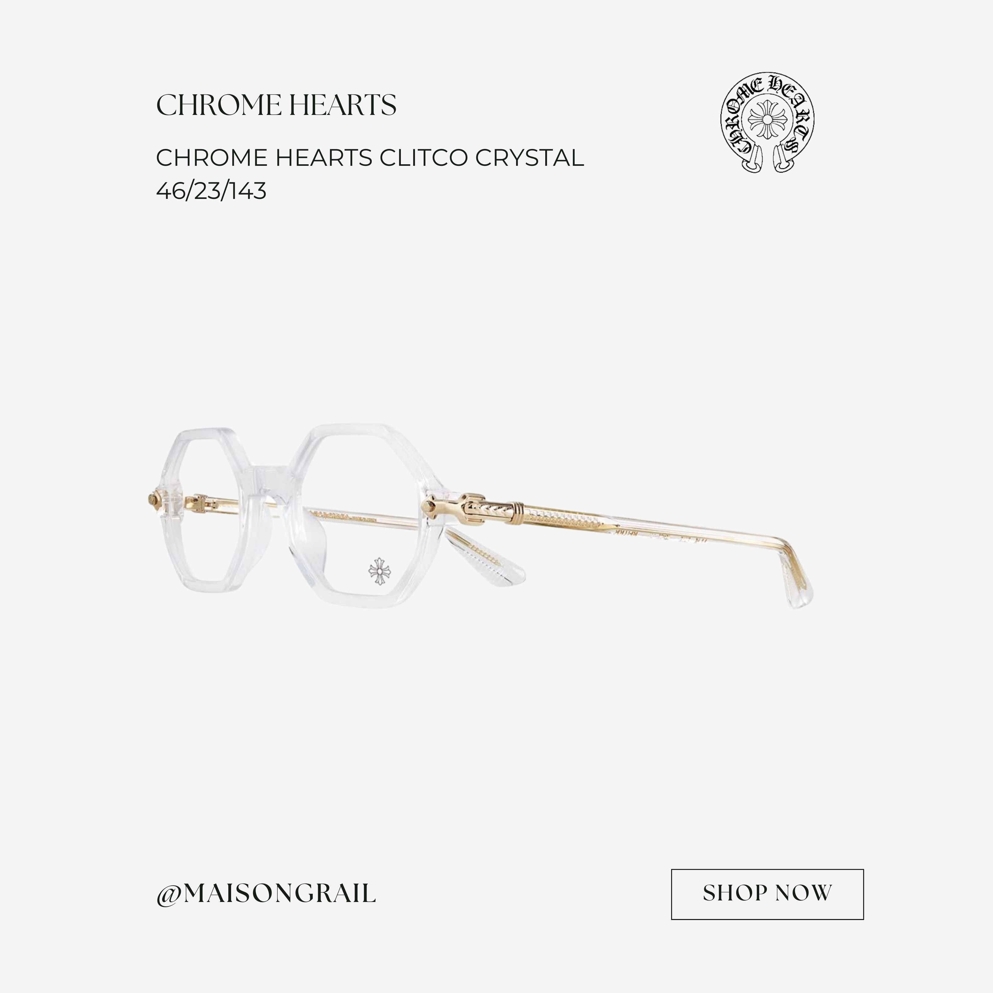 Chrome Hearts CHROME HEARTS CLITCO CRYSTAL EYEGLASSES Size ONE SIZE - 1 Thumbnail