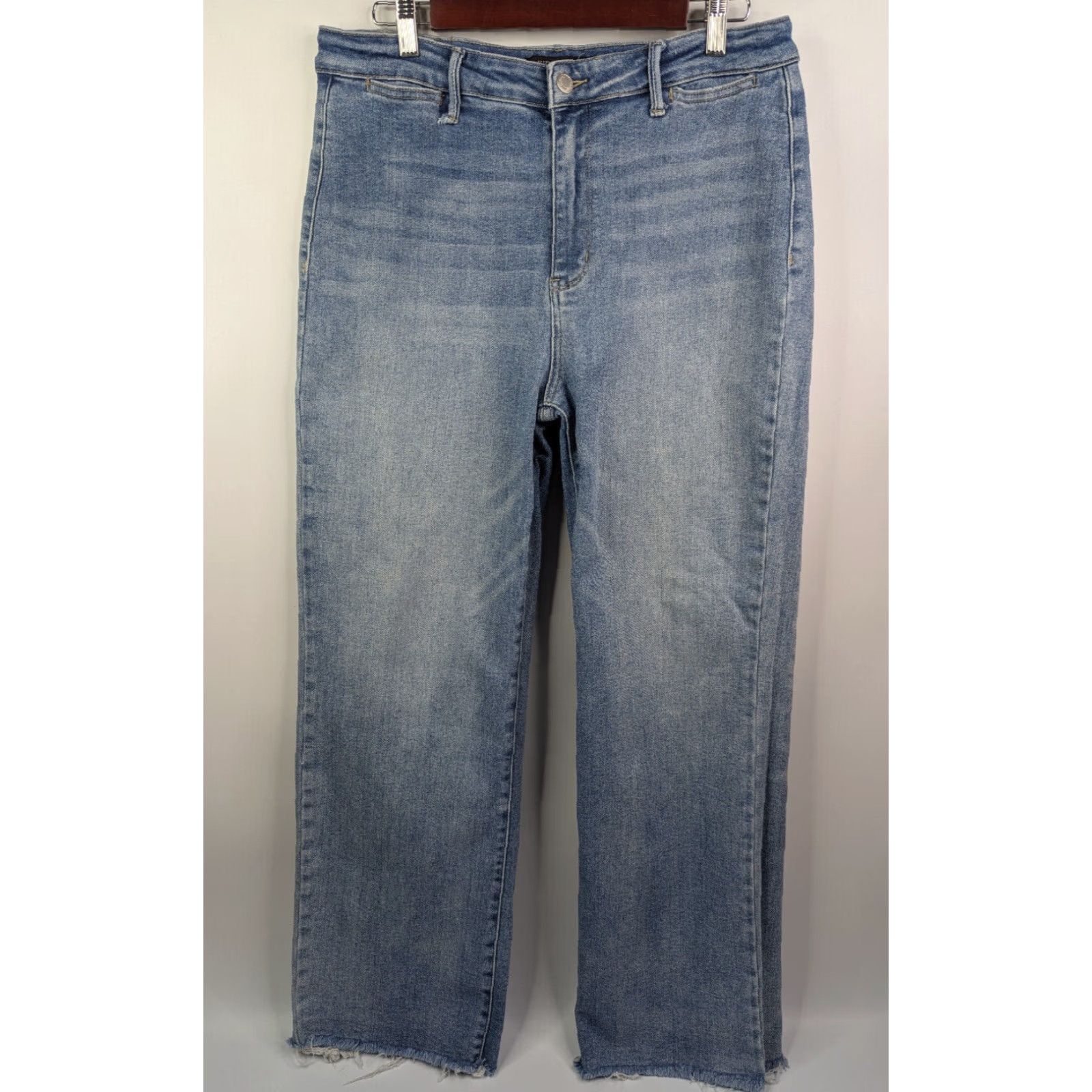 Vintage Judy Blue Fairmont High Rise Wide Leg Raw Hem Jeans Womens 13/31 Jeans Size 34" / US 12 / IT 48 - 2 Thumbnail