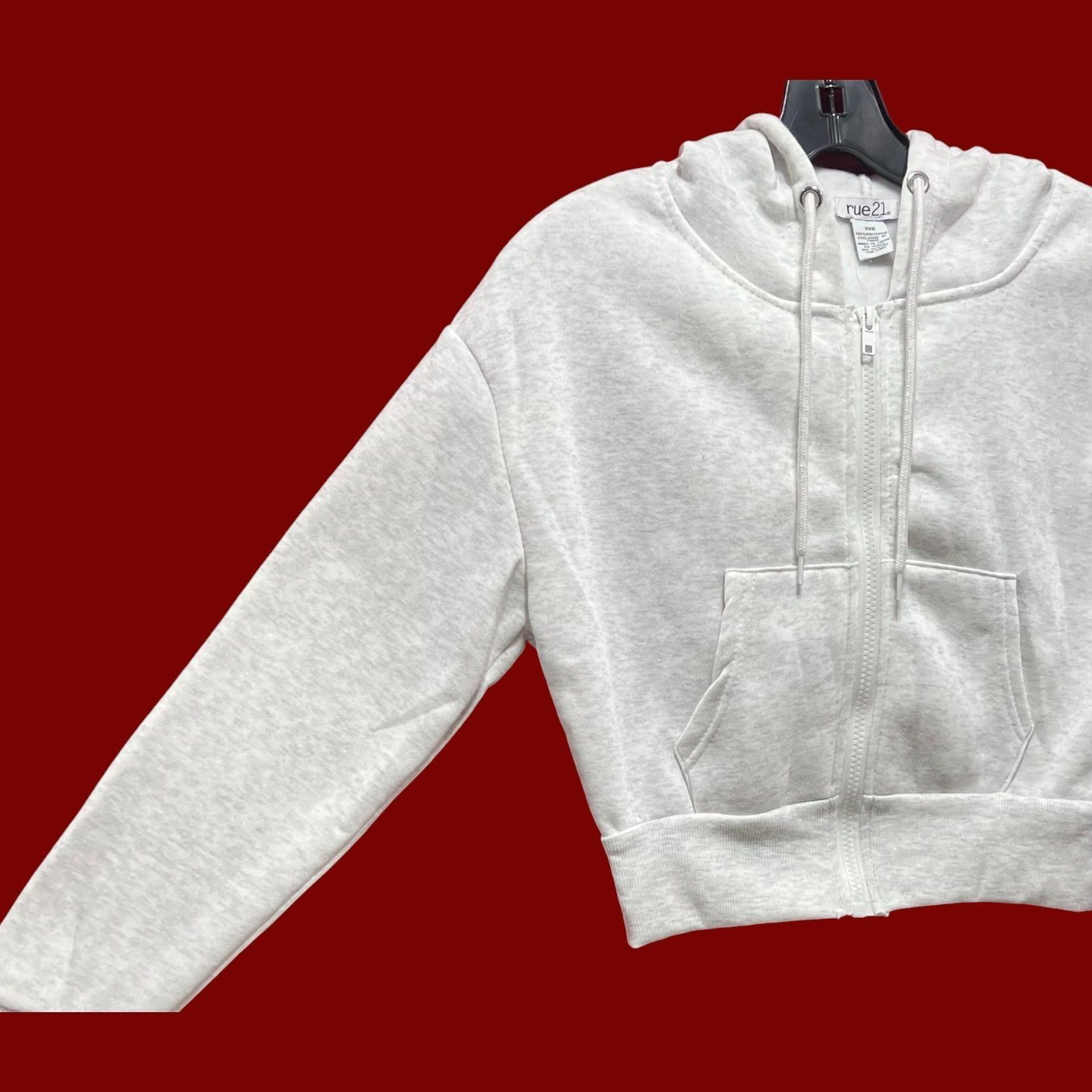 rue21 Rue 21 - Women's Long Sleeve Hooded Sweatshirt - Gray - XXS Size XXS / US 00 / IT 34 - 12 Thumbnail
