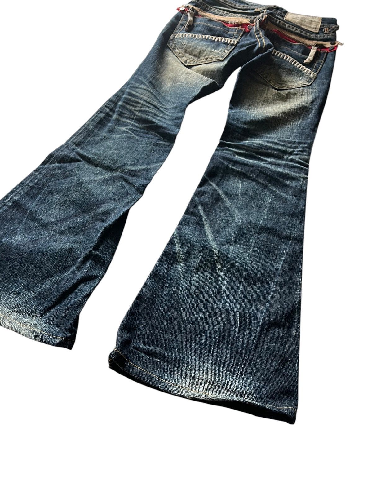 If Six Was Nine Lolita stitched Pocket Mud Washed Flared Jeans Size US 29 - 4 Thumbnail