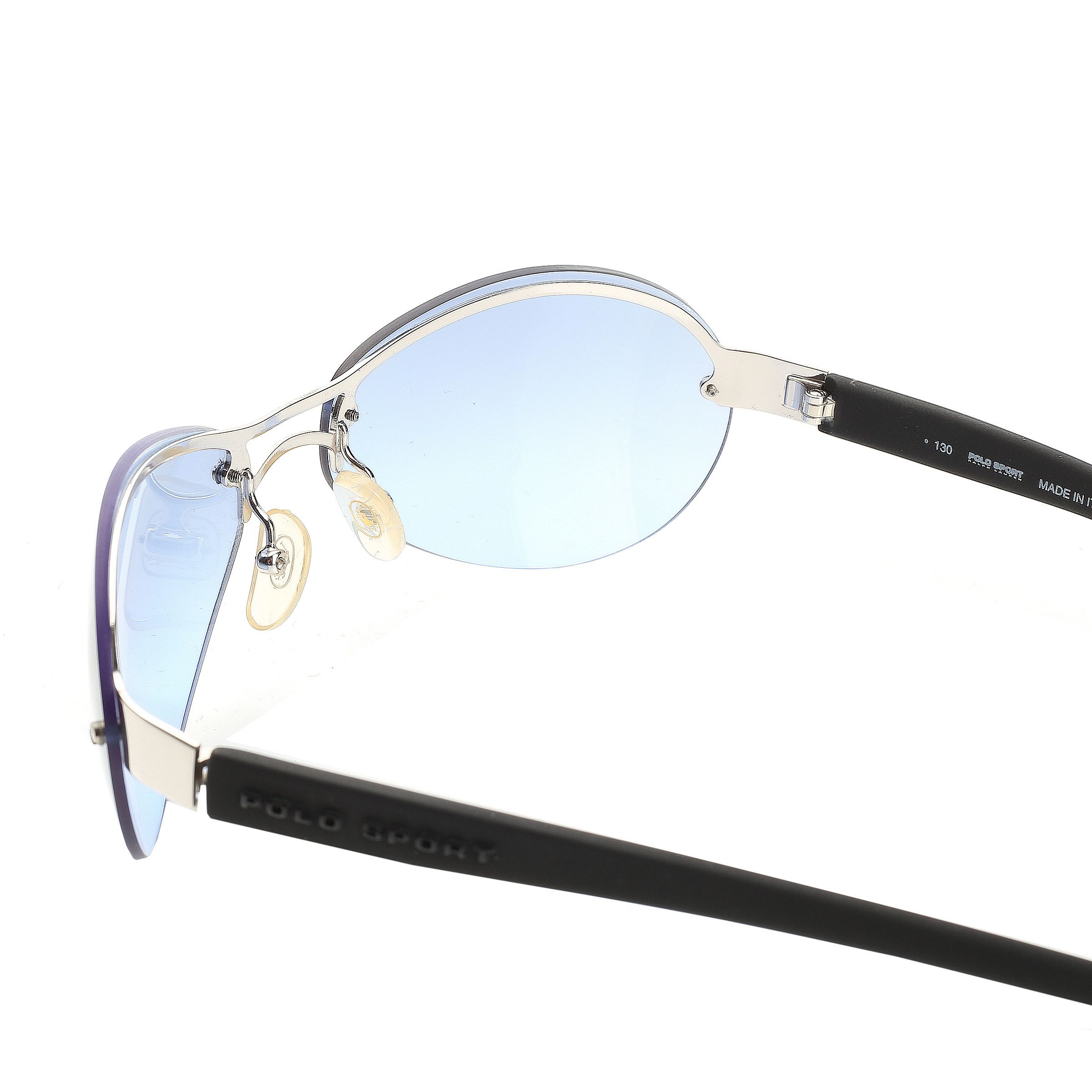 Polo Ralph Lauren × Ralph Lauren Ralph Lauren Polo Sport '90s Blue Round Rimless Sunglasses Size ONE SIZE - 4 Thumbnail