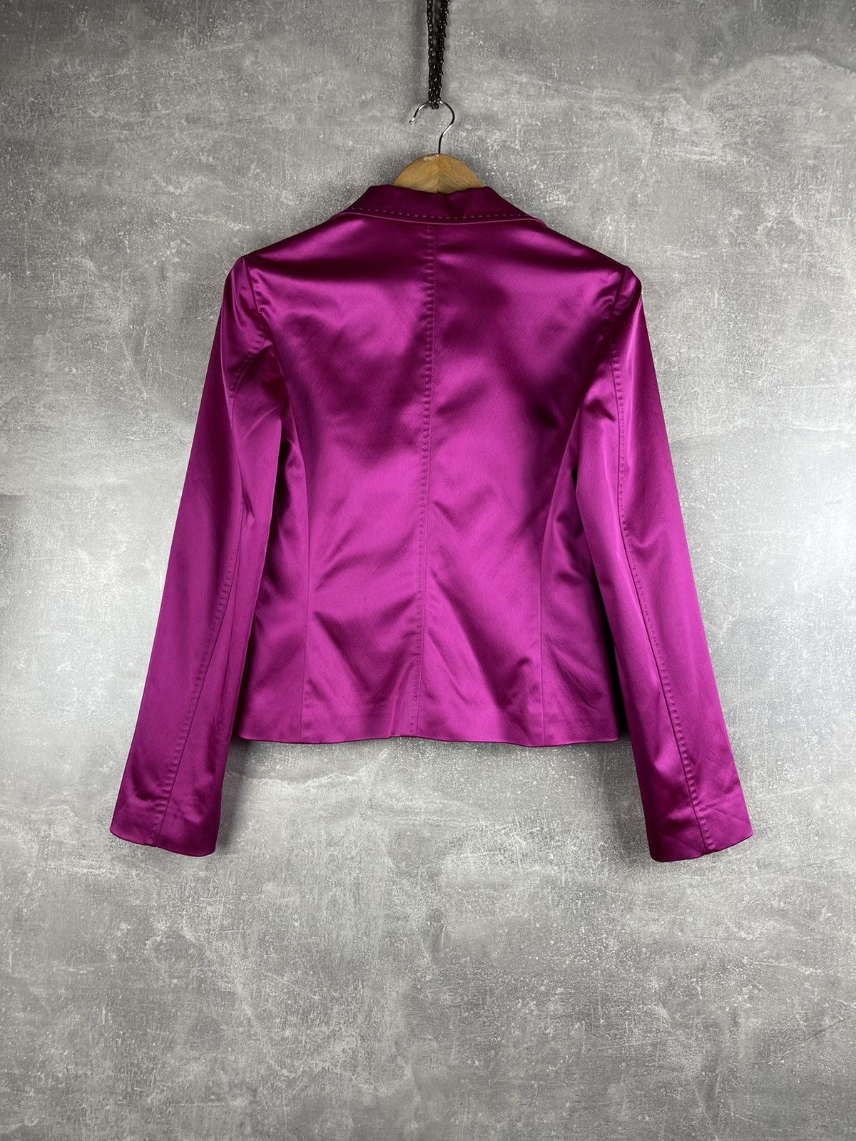 Dolce & Gabbana D&G Dolce & Gabbana Fuchsia Pink Satin Blazer 00s Size M / US 6-8 / IT 42-44 - 9 Thumbnail