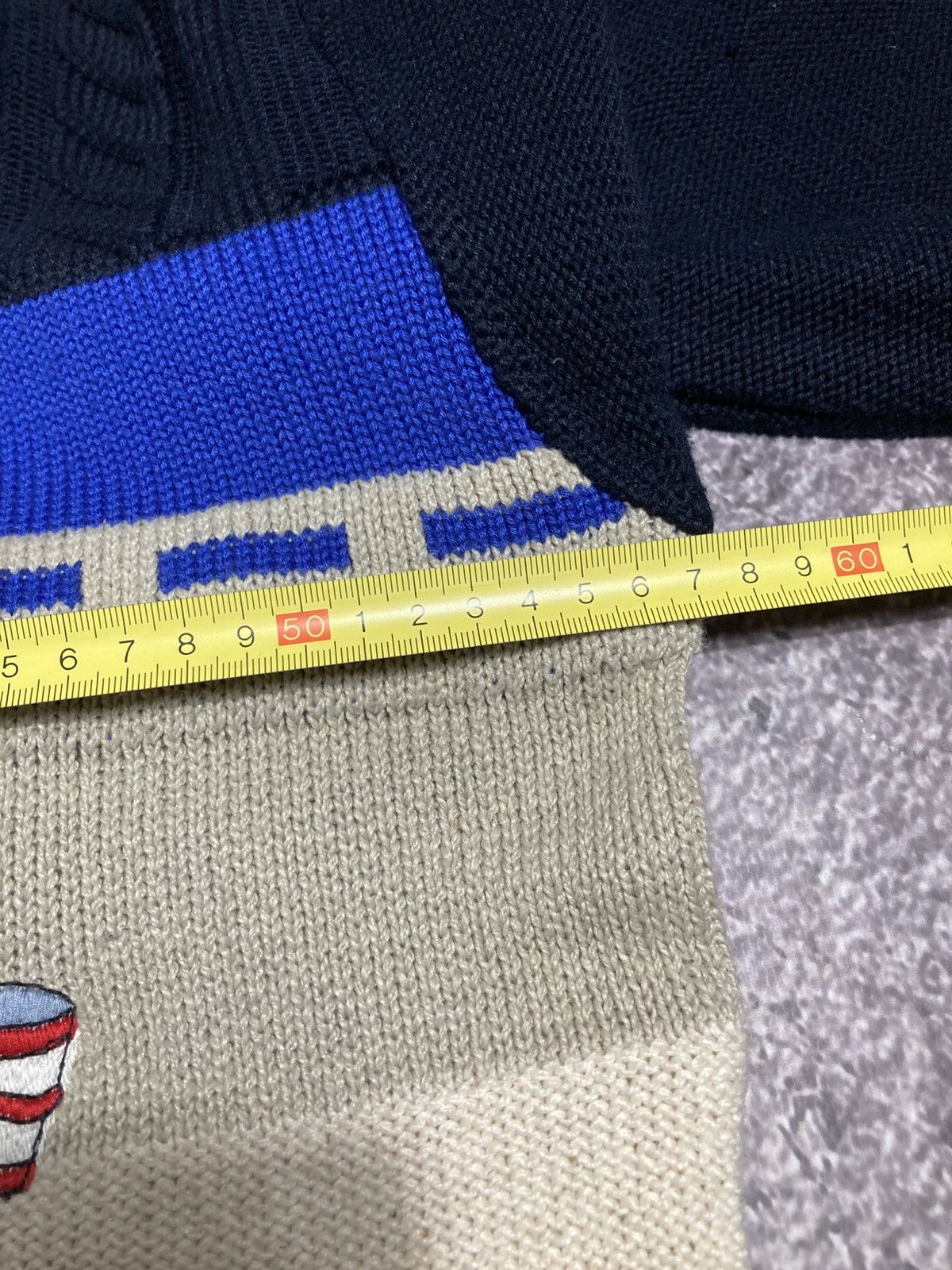 Carlo Colucci Vintage 90s Carlo Colucci Bear Navy Knit Sweater Size 48 Size US L / EU 52-54 / 3 - 8 Thumbnail