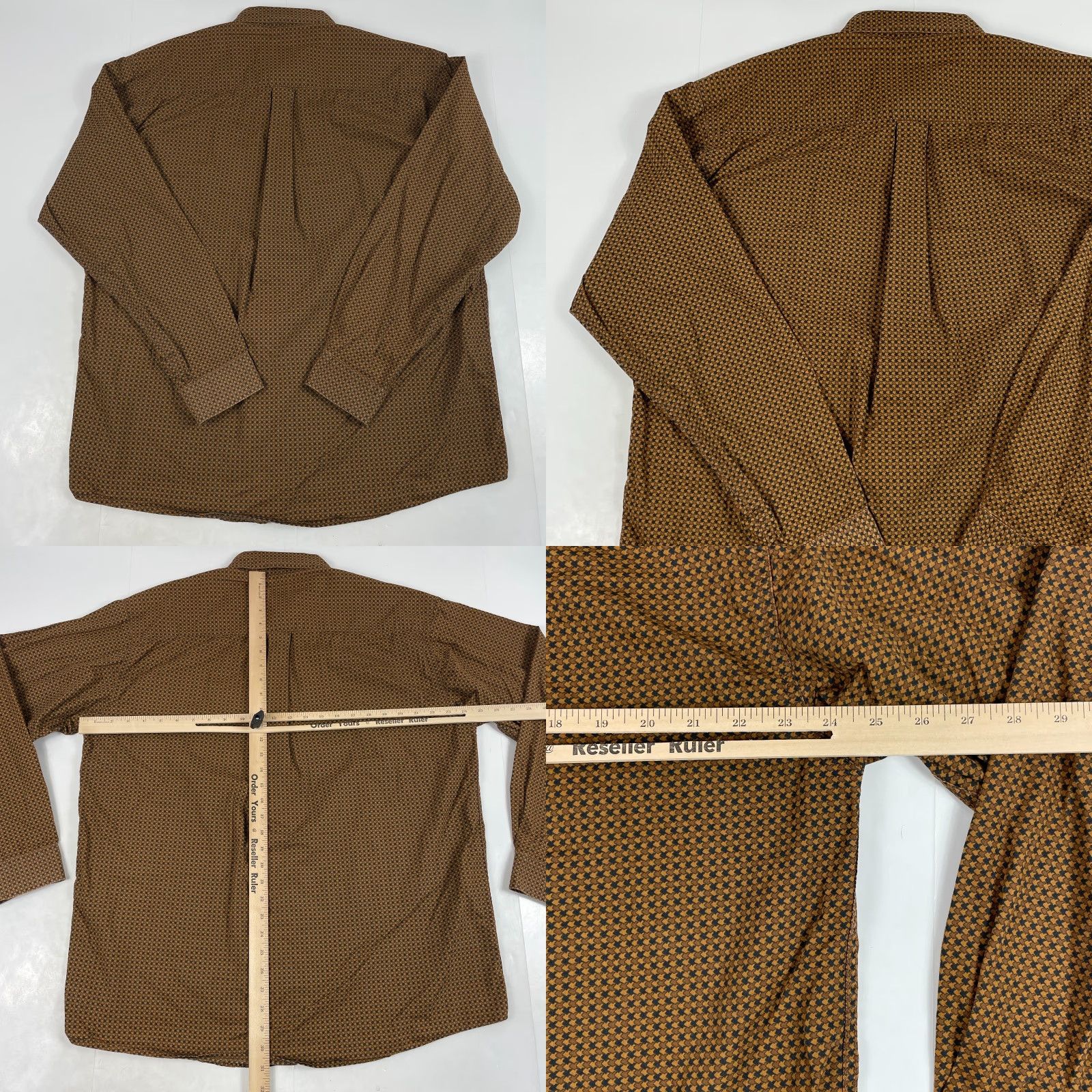Vintage Cinch Shirt Mens Large Brown Button-Down Western Cowboy Rodeo Geometric Pattern Long Sleeve Casual Workwear Mens Size US L / EU 52-54 / 3 - 8 Thumbnail