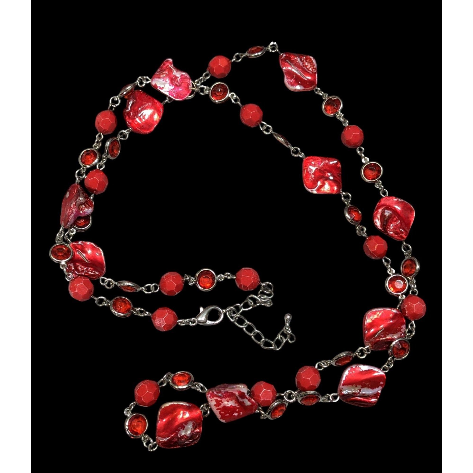 Other Mermaidcore Beachy Red Shell And Gem Beaded Necklace Size ONE SIZE - 1 Thumbnail