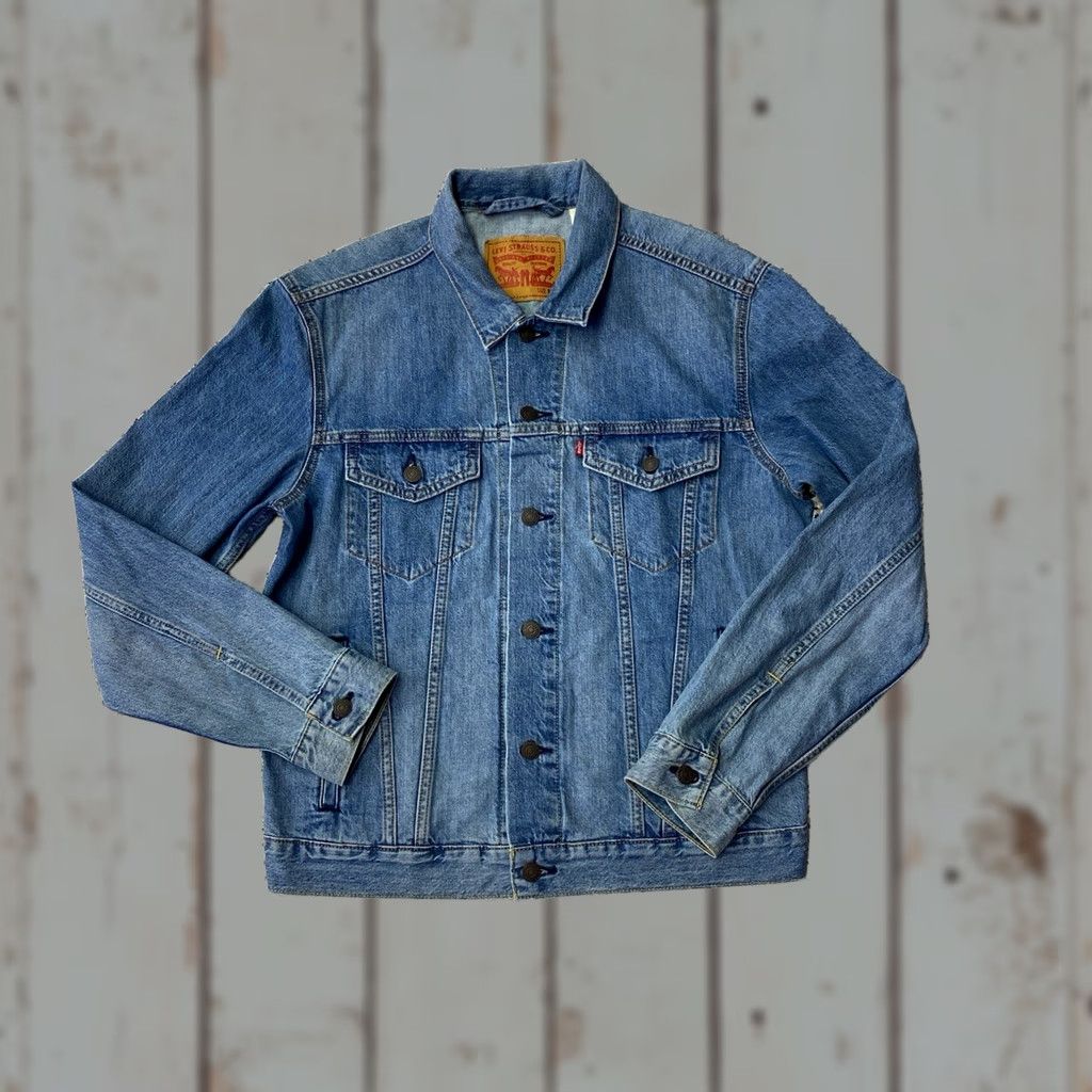 Levi's VINTAGE Levi's Trucker Jacket Denim Stock Jeans Jacket | Levi's | Men | M | Blue | Collared | Cotton | Denim | Sample Tag Size US M / EU 48-50 / 2 - 1 Thumbnail