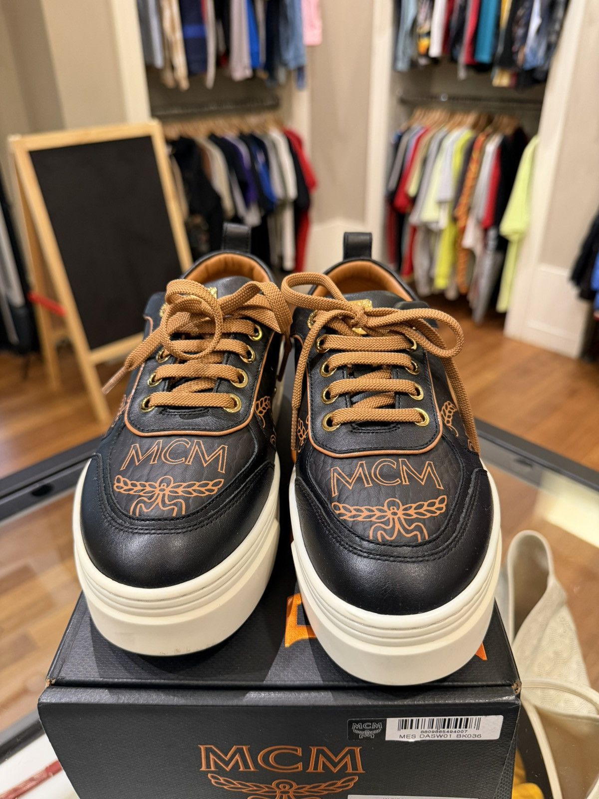 MCM MCM Skyward Platform Leather Sneaker Size US 6 / IT 36 - 5 Thumbnail
