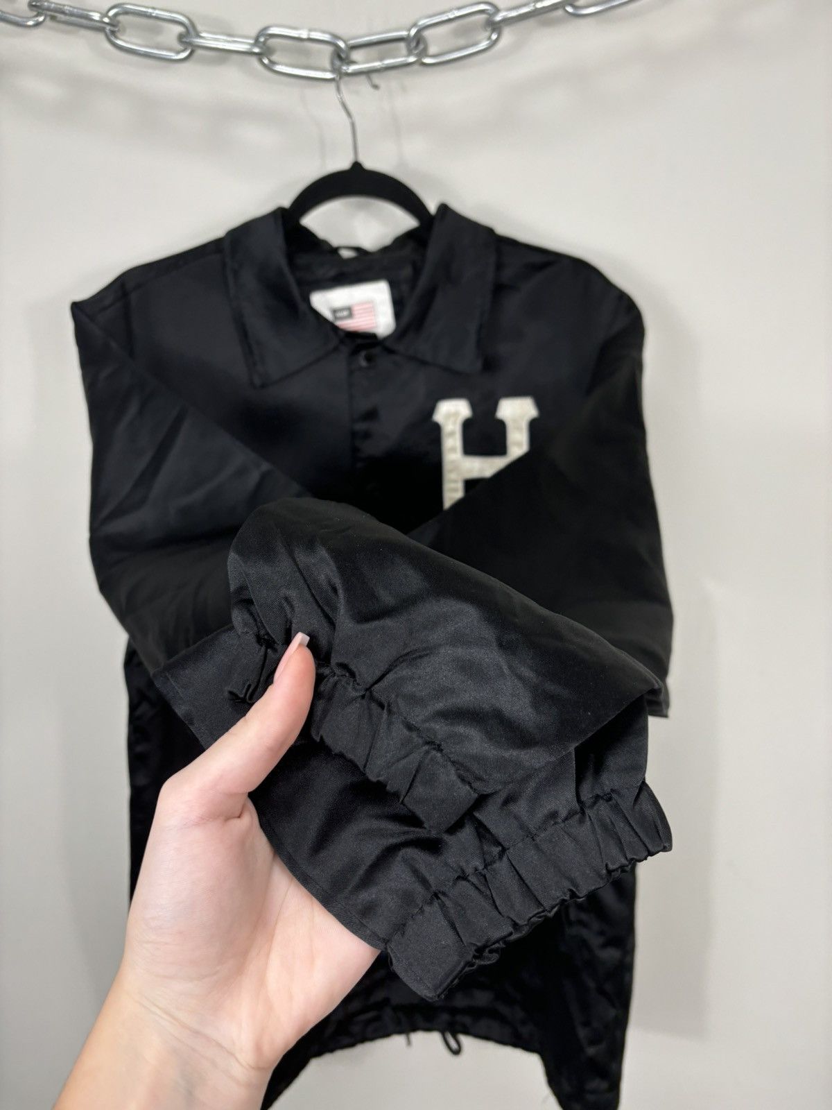 Huf HUF Embroidered Logo Y2K Black Hype Coach Jacket Size US M / EU 48-50 / 2 - 4 Thumbnail
