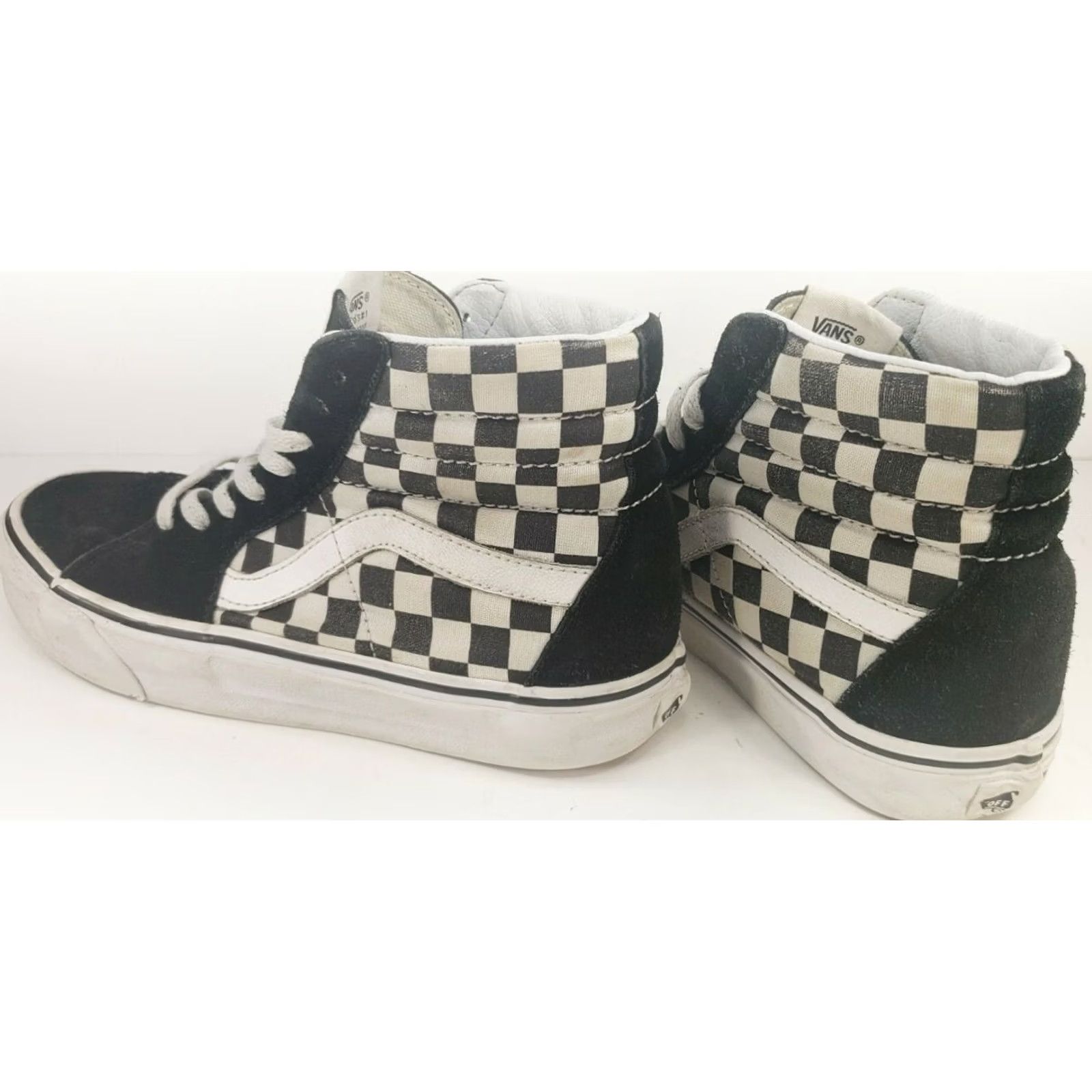 Vans VANS HIGH TOP SNEAKERS SHOES BLACK SUEDE B/W CHECKERBOARD MEN’S 6 WOMEN’S 7.5 Size M / US 6-8 / IT 42-44 - 5 Thumbnail