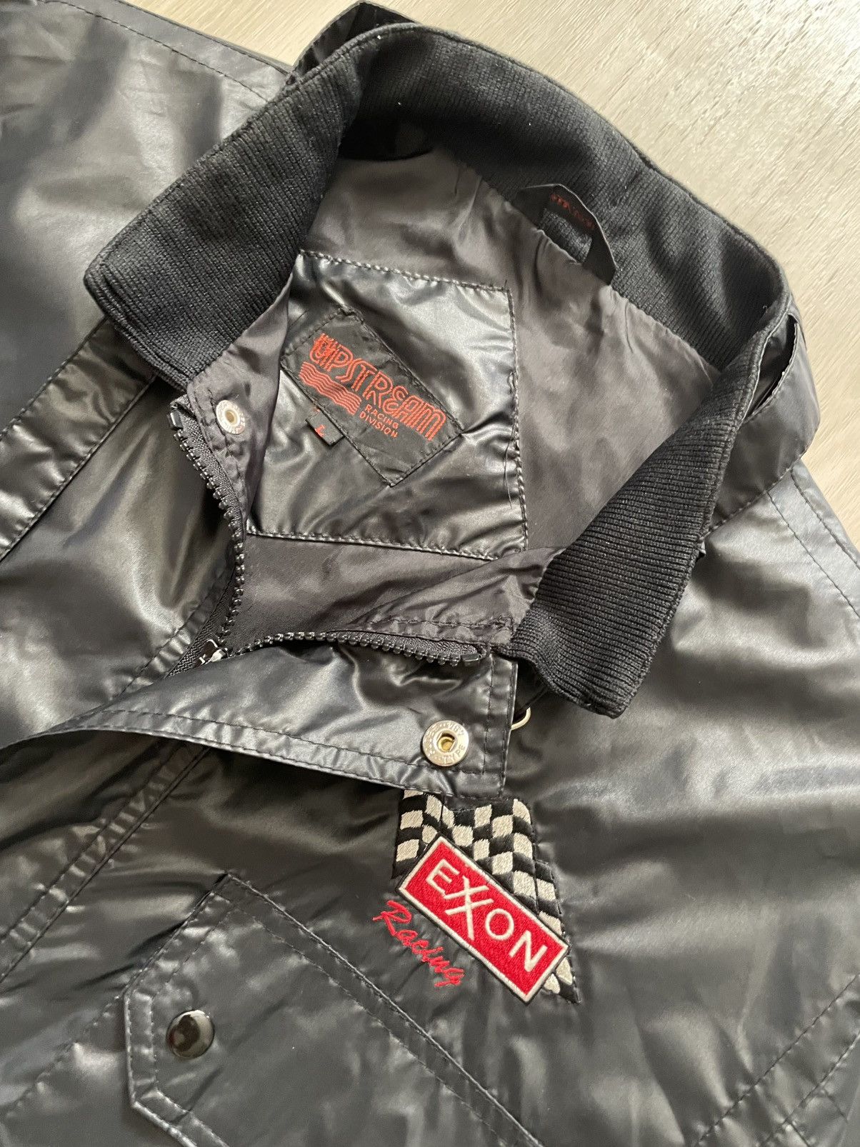 Vintage VTG 80s Exxon Racing Jacket Upstream Racing Division Sz L Size US L / EU 52-54 / 3 - 6 Thumbnail