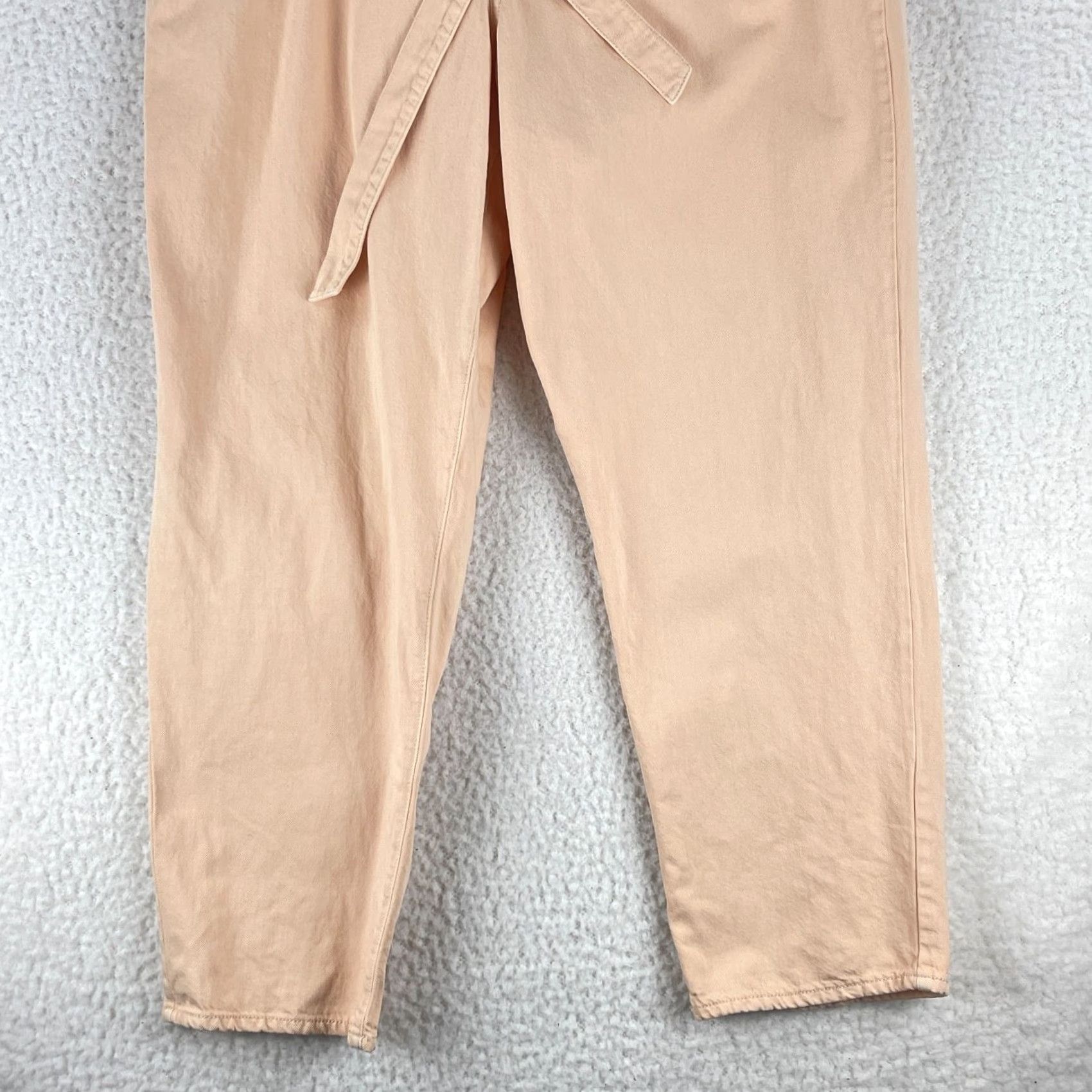 Loft LOFT Peach Denim Tapered Jeans Womens Size 16 High Rise Button Front Casual 5-Pocket Cotton Spandex Regular Rise Jeans Size 38" / US 16 / IT 52 - 4 Thumbnail