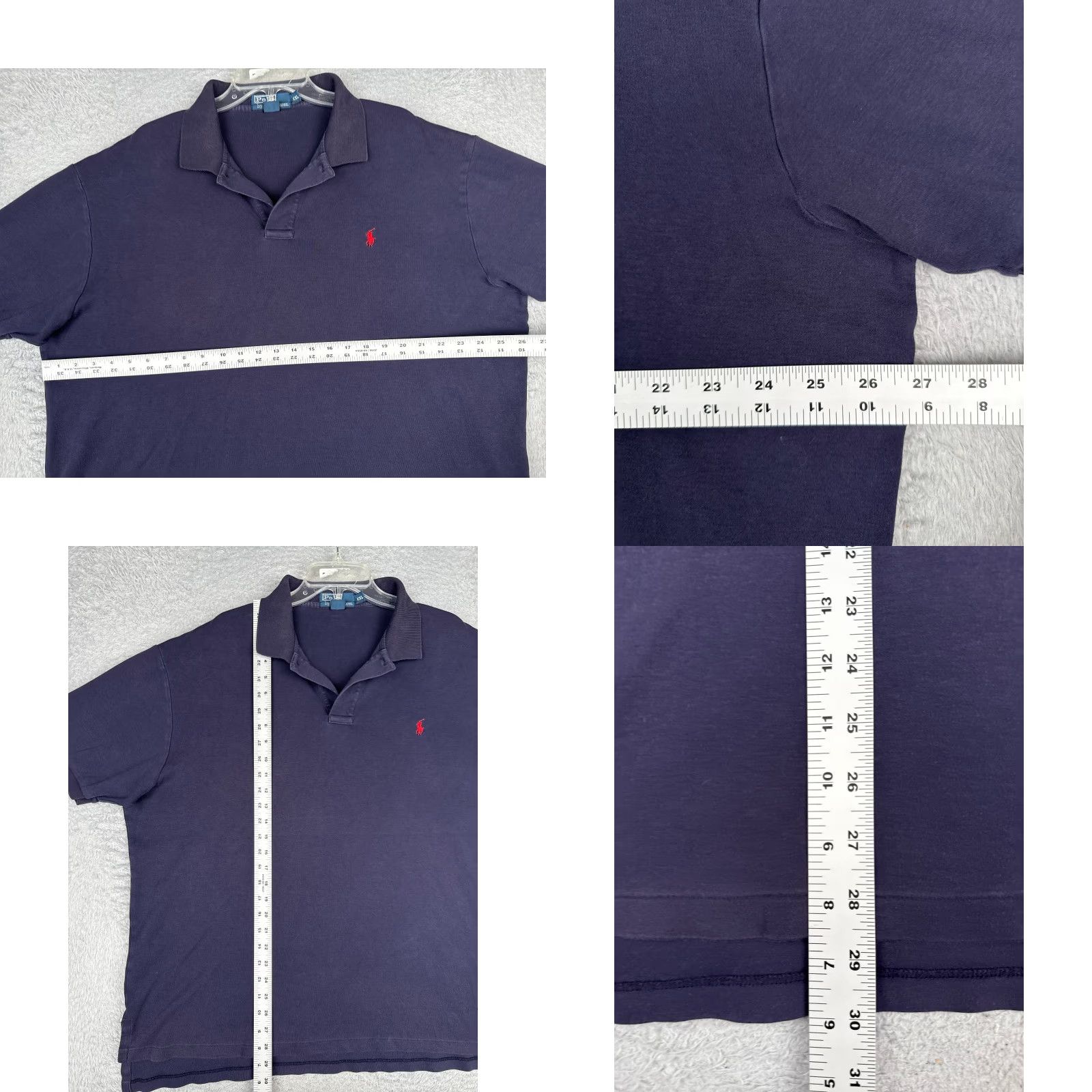 Ralph Lauren VINTAGE Ralph Lauren Polo Shirt Men 2XL Blue Short Sleeve 100% Cotton Polo Shirt Polo Shirt Blue 80s Golf Mens Size US XXL / EU 58 / 5 - 8 Thumbnail