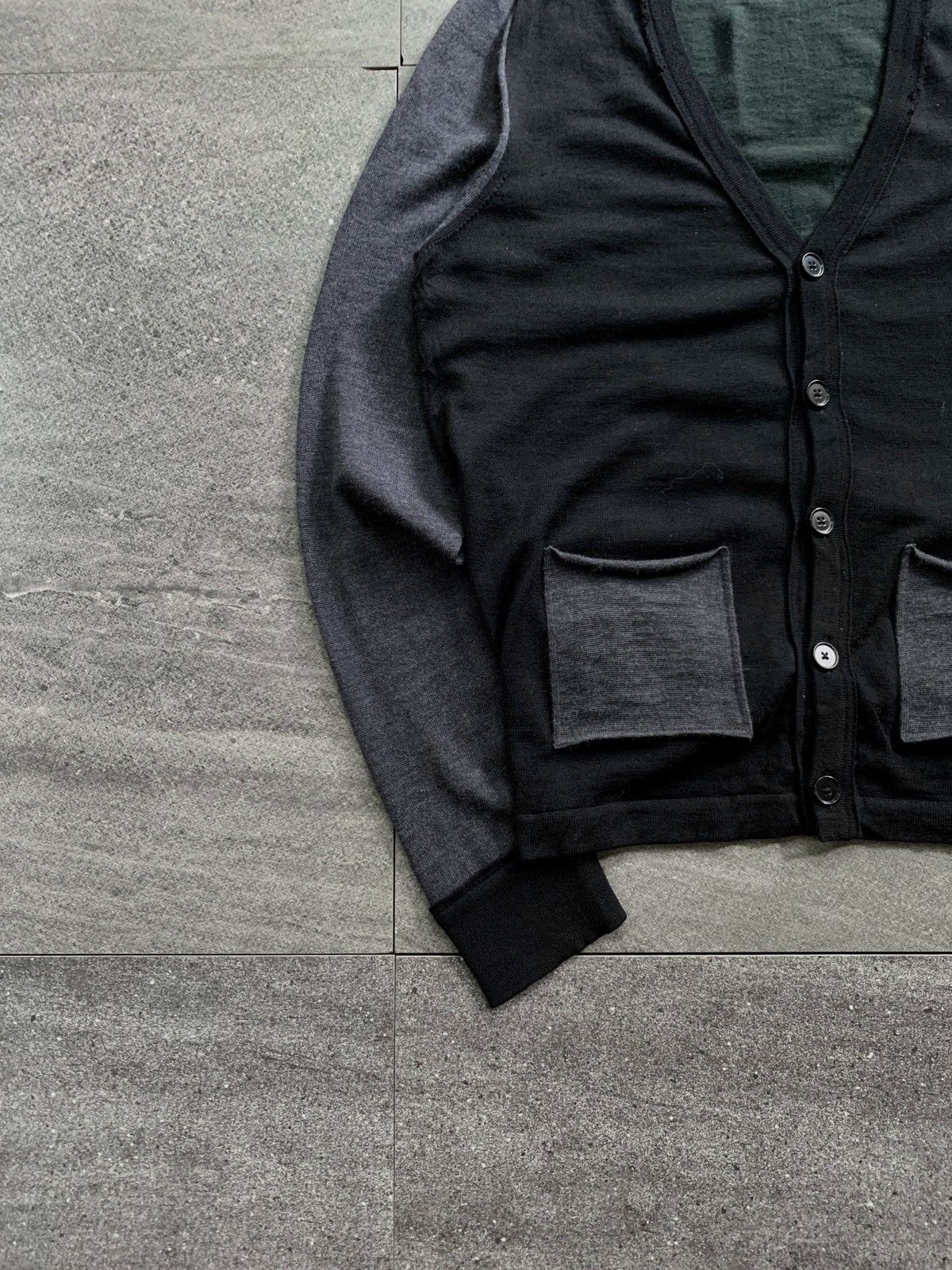 Maison Margiela FREE TAX! Two Tone Double Pocket Cardigan Size US M / EU 48-50 / 2 - 4 Thumbnail