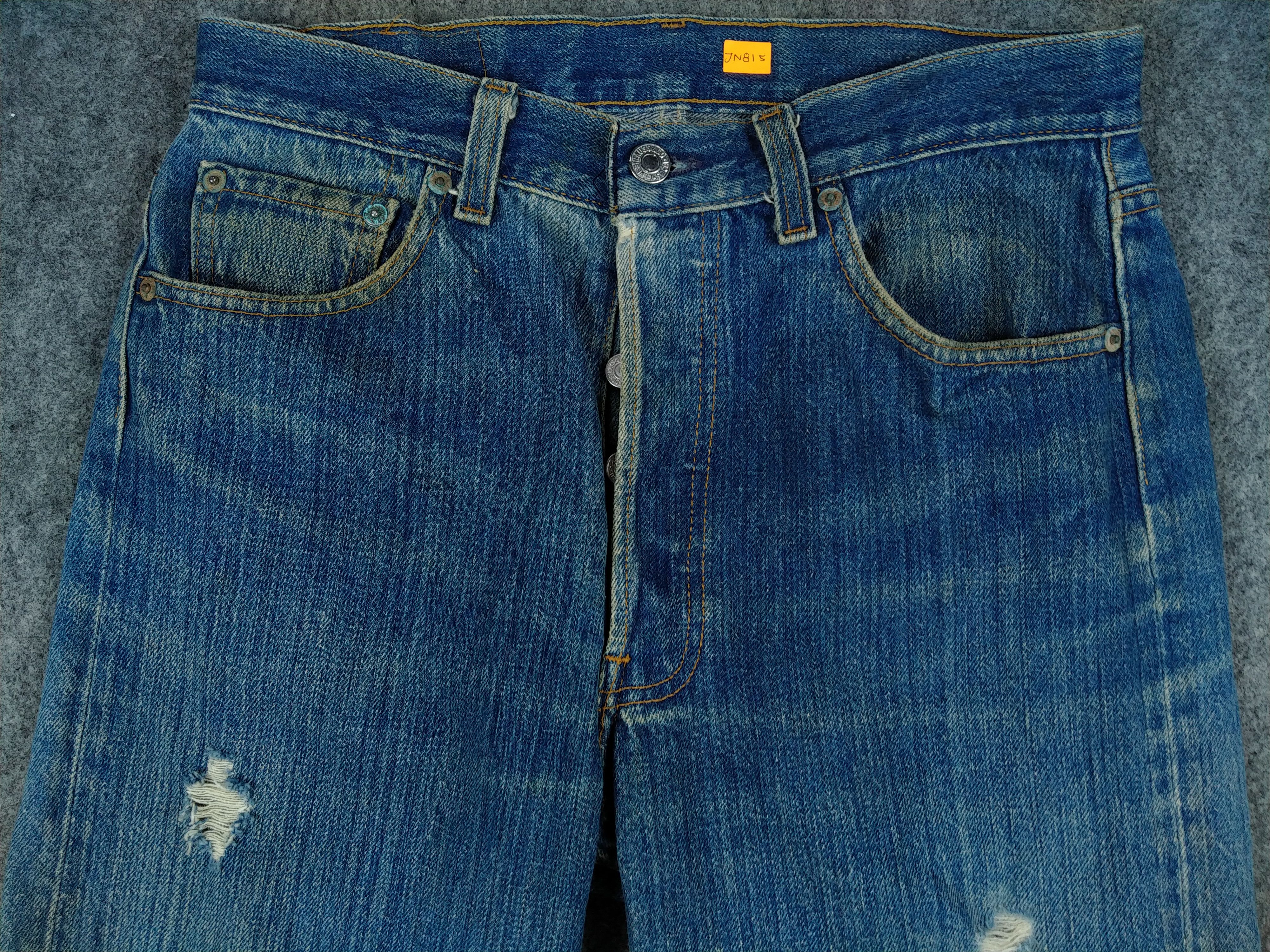 Levi's 90s Blue Wash Vintage Levi's 501 USA Denim 30x28.5 -JN815 Size US 30 / EU 46 - 3 Thumbnail