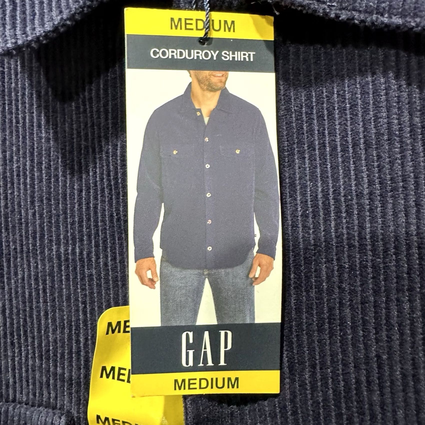 Gap GAP Shirt Mens Medium Navy Blue Corduroy Long Sleeve Button Up NWT MSRP 0 Size US M / EU 48-50 / 2 - 4 Thumbnail