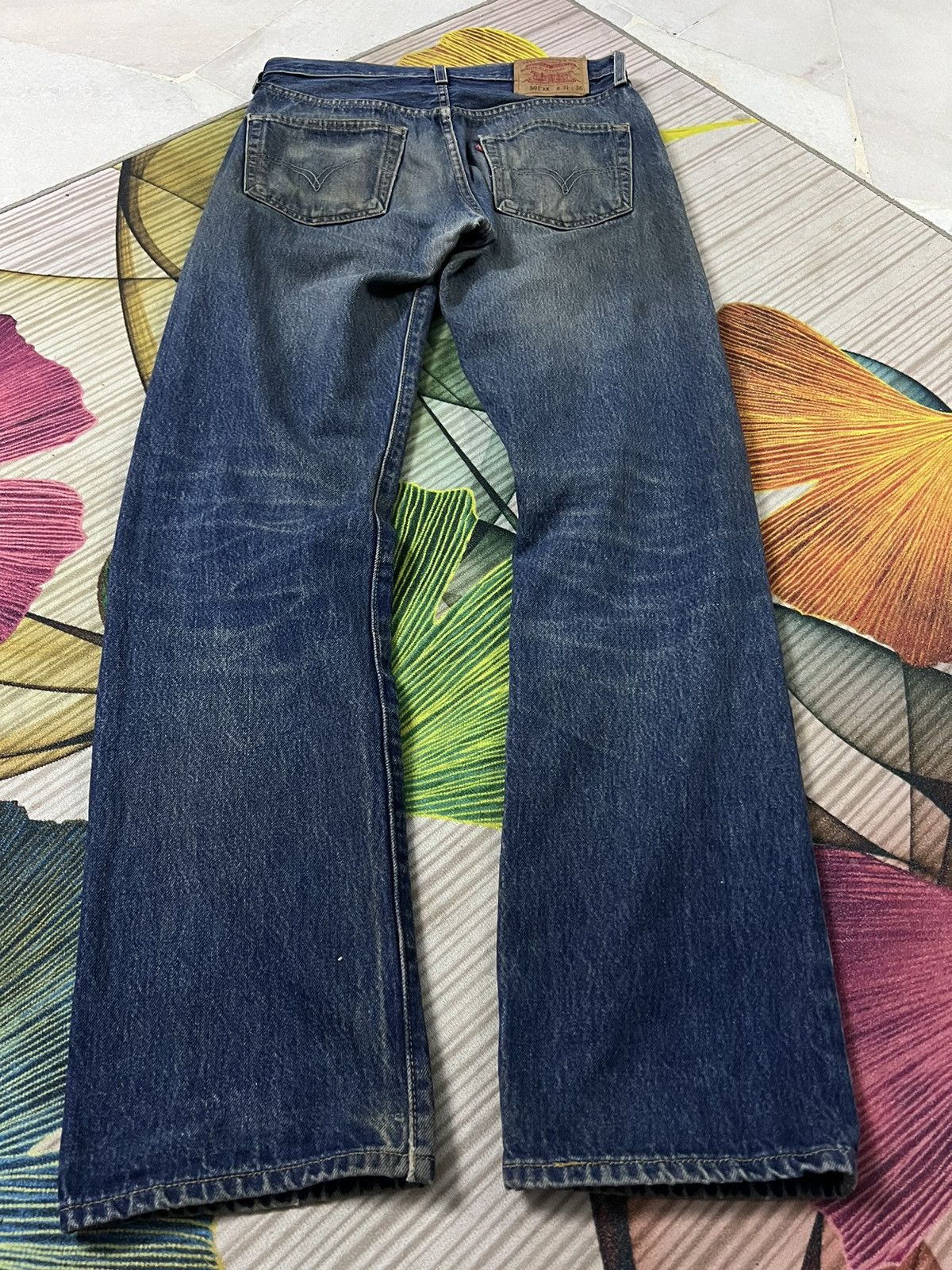 Levi's × Levi's Made & Crafted × Levi's Vintage Clothing VTG LEVIS 501XX MUD WASH BUTTON FLY DISTRESSED JEANS 💥 Size US 30 / EU 46 - 9 Thumbnail