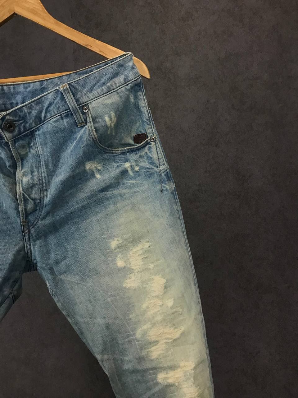 G-Star G Star Raw distressed denim jeans Size US 34 / EU 50 - 2 Thumbnail