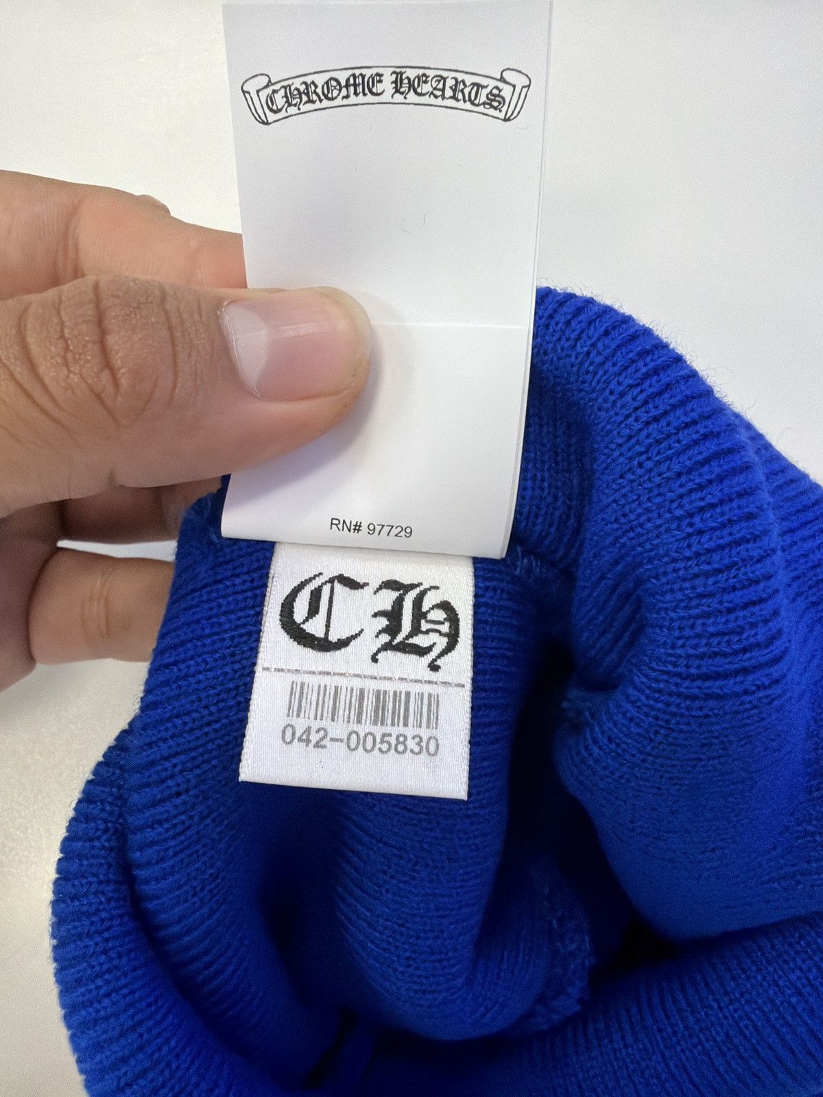 Chrome Hearts Chrome Hearts Blue CH Beanie Online Exclusive Size ONE SIZE - 6 Thumbnail