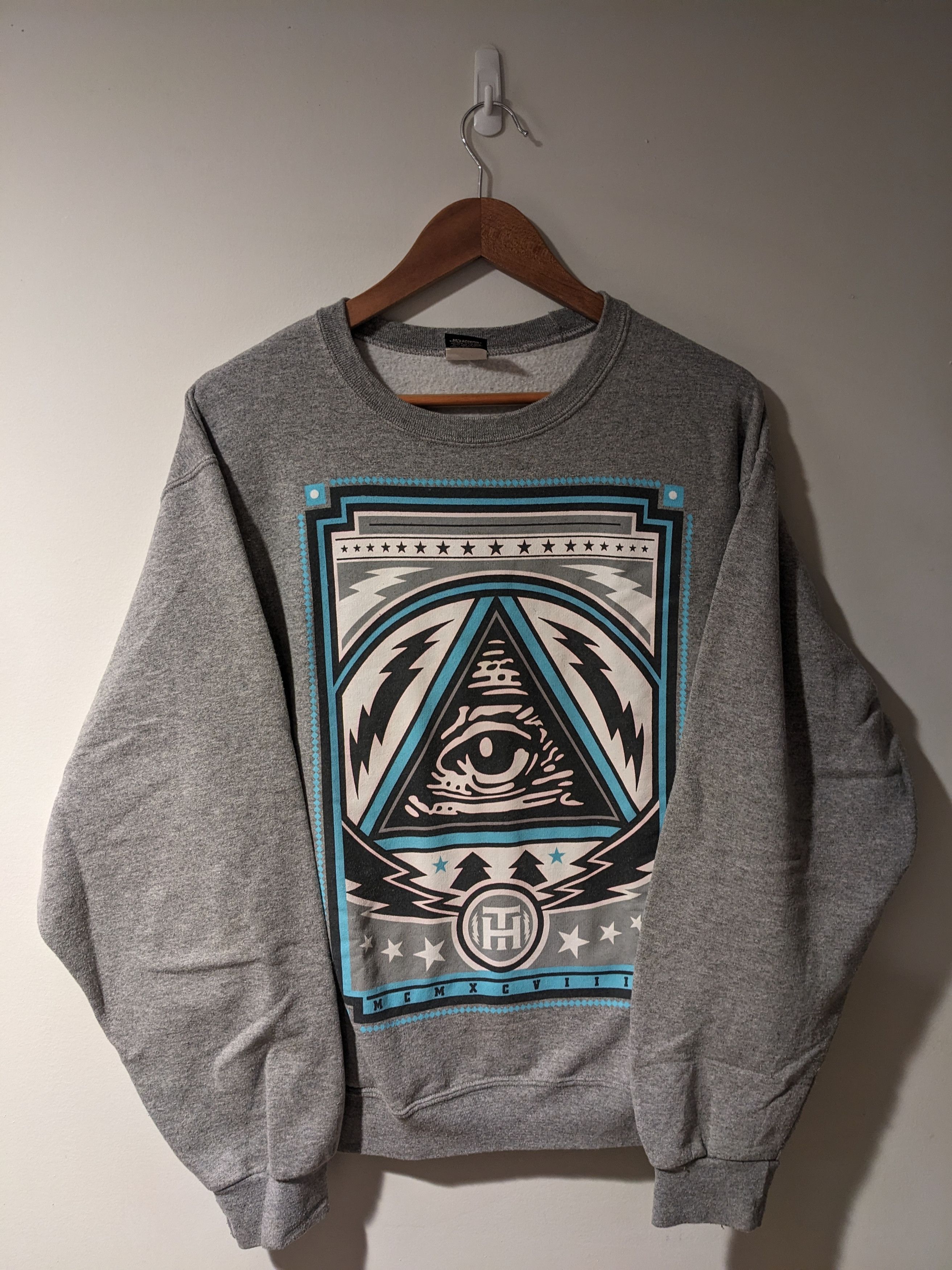 Tony Hawk × Vintage Vintage Y2K Tony Hawk Skateboard All Seeing Eye Sweatshirt Size US M / EU 48-50 / 2 - 1 Thumbnail