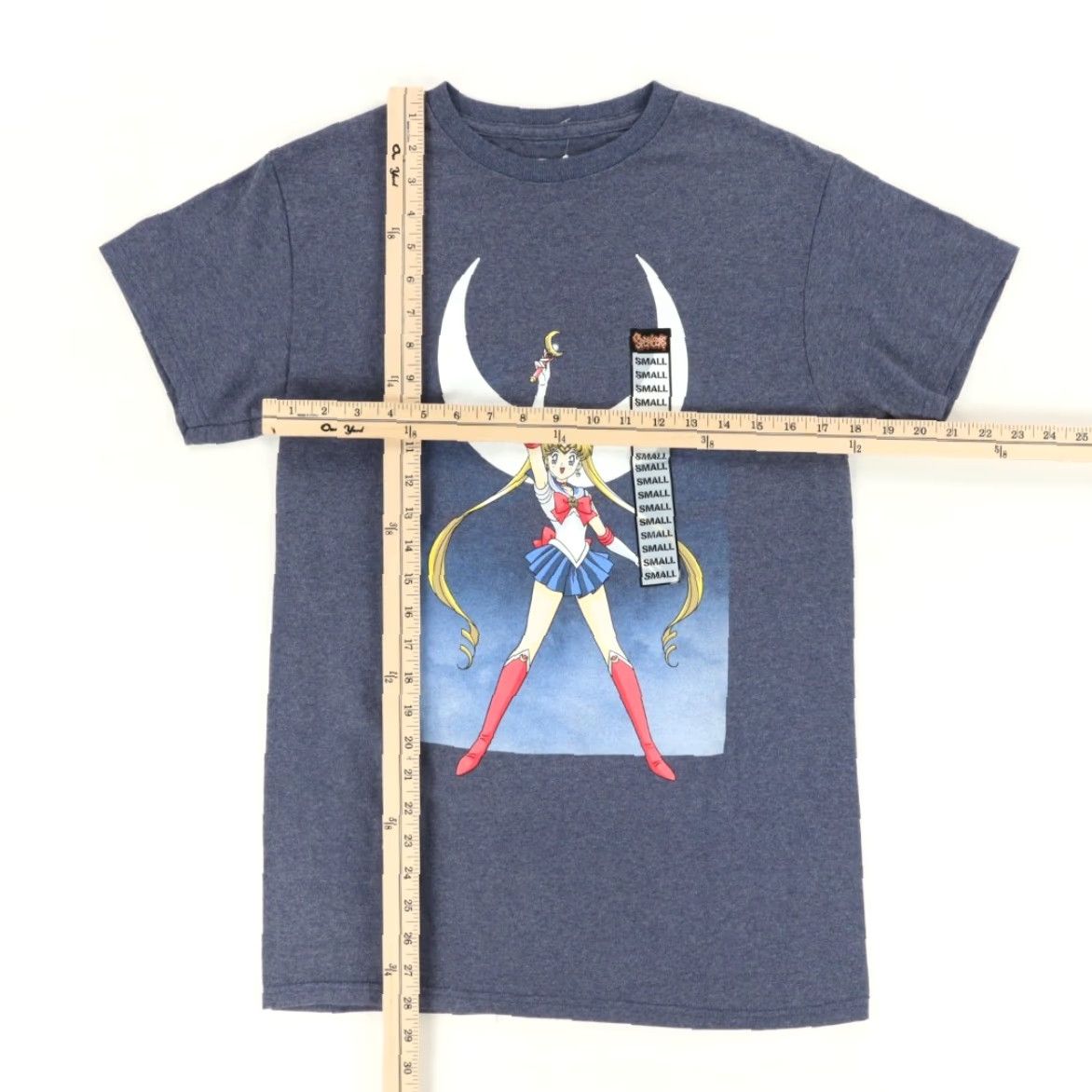 Vintage Sailor Moon Pose Spencers Solid T-Shirt Gray Men's S Shirt Regular Mens Size S Size US S / EU 44-46 / 1 - 3 Thumbnail