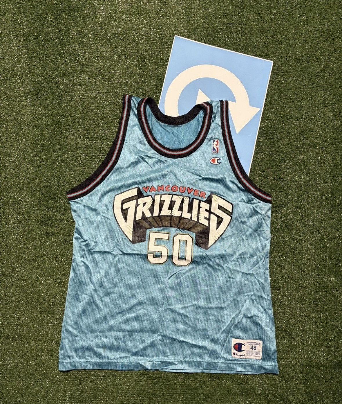 Champion VINTAGE SUPER RARE VANCOUVER GRIZZLIES BRYANT REEVES JERSEY Size US XL / EU 56 / 4 - 1 Thumbnail