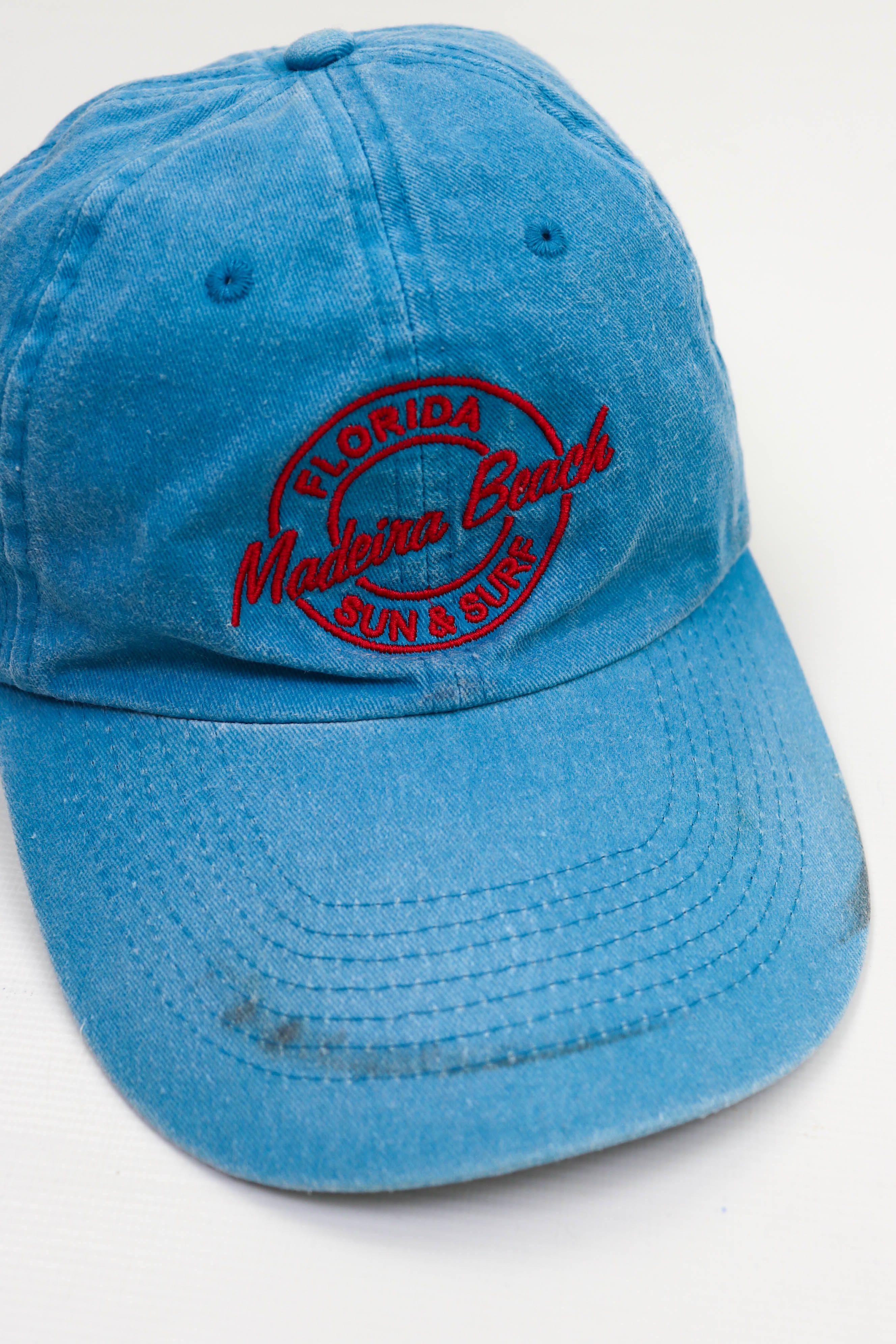 Other Vintage Sun Faded Blue Madeira Beach FLORIDA Logo Cap Size ONE SIZE - 7 Thumbnail