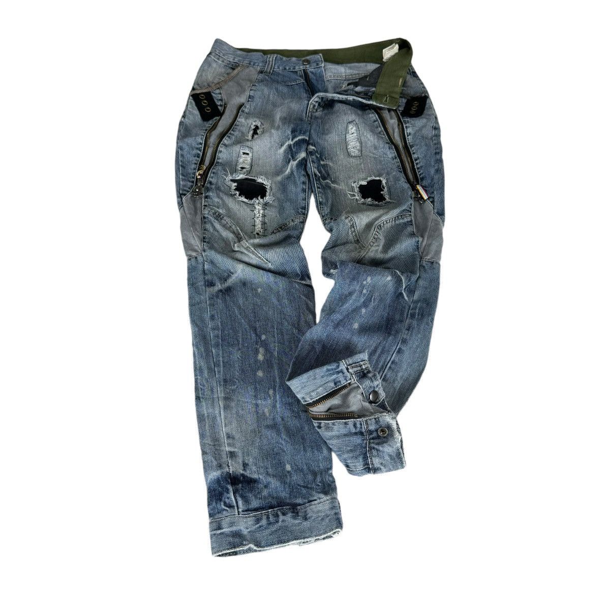 ❄️PPFM PATCHWORK JAPAN GOTHIC PUNK DENIM JEANS PANTS