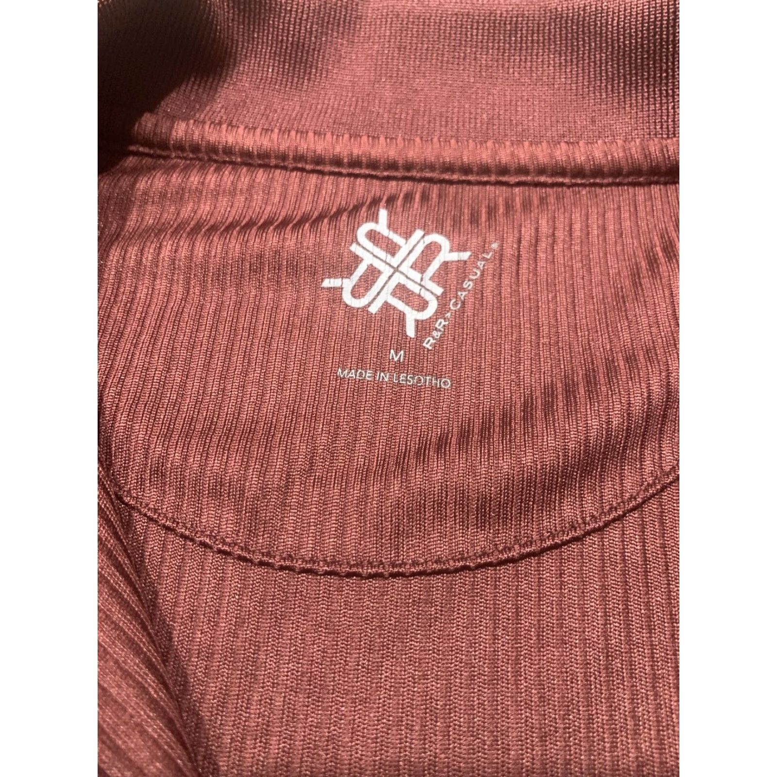 Vintage R&R Casual Polo Shirt Mens Large Maroon 1/4 Zip Golf Short Sleeve Classic Modern Sports Size US L / EU 52-54 / 3 - 4 Thumbnail