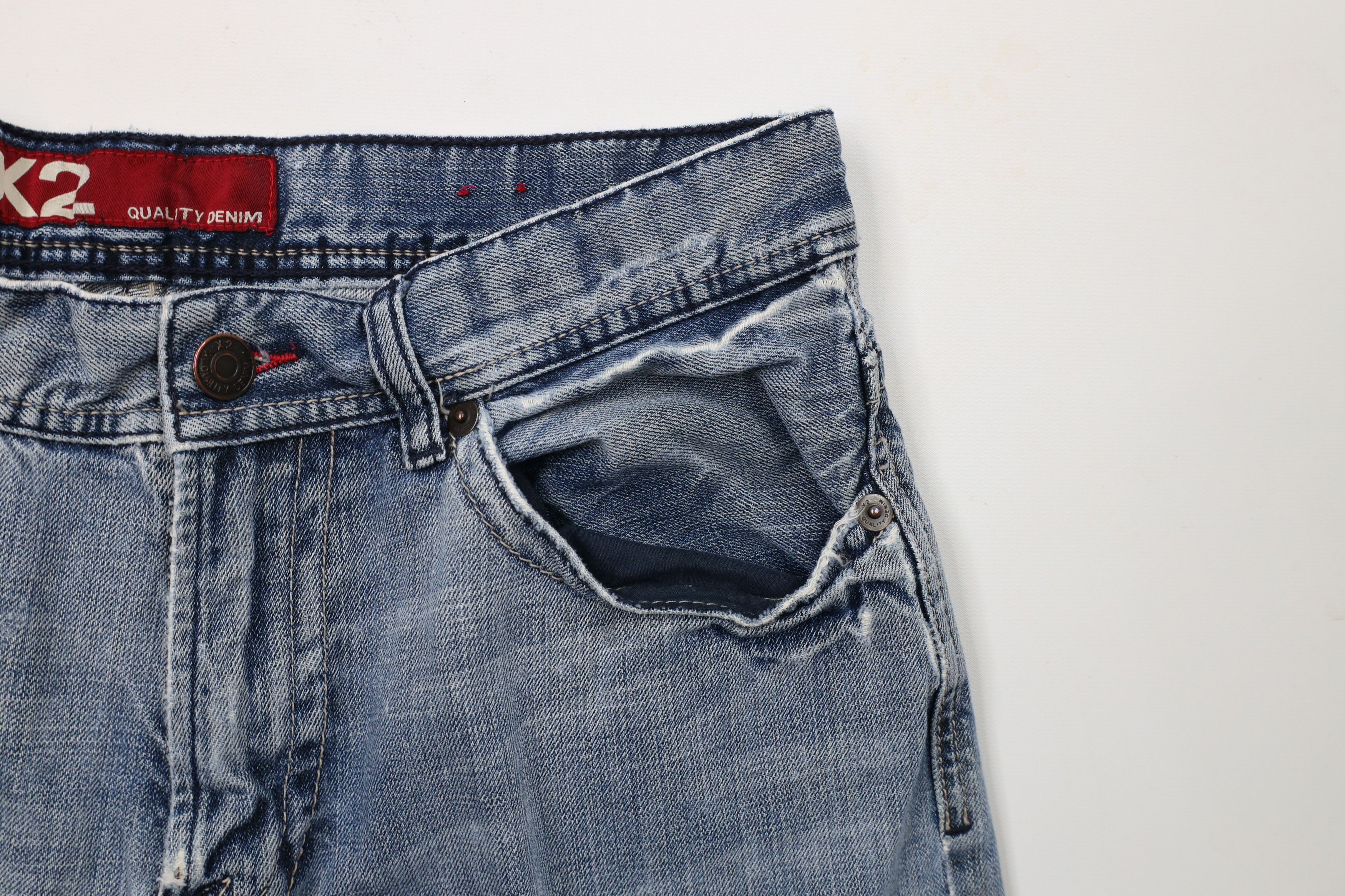 Express × Vintage Vintage Express X2 Denim Loose Fit Boot Cut Denim Jeans Size US 34 / EU 50 - 8 Thumbnail