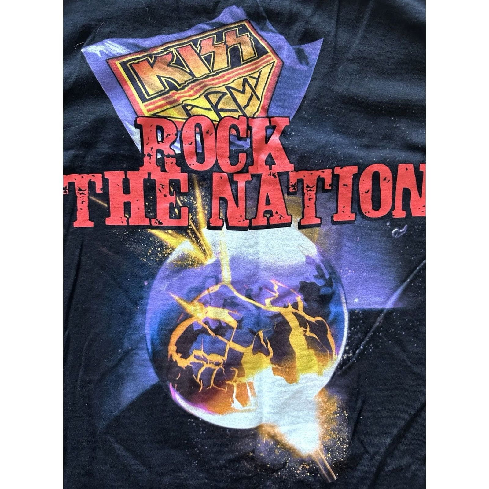Vintage VINTAGE Kiss Shirt Adult Large Black Rock The Nation 2004 Concert Tour Band Y2K Tshirt Tee Mens Rock 2000s USA Size US L / EU 52-54 / 3 - 7 Thumbnail