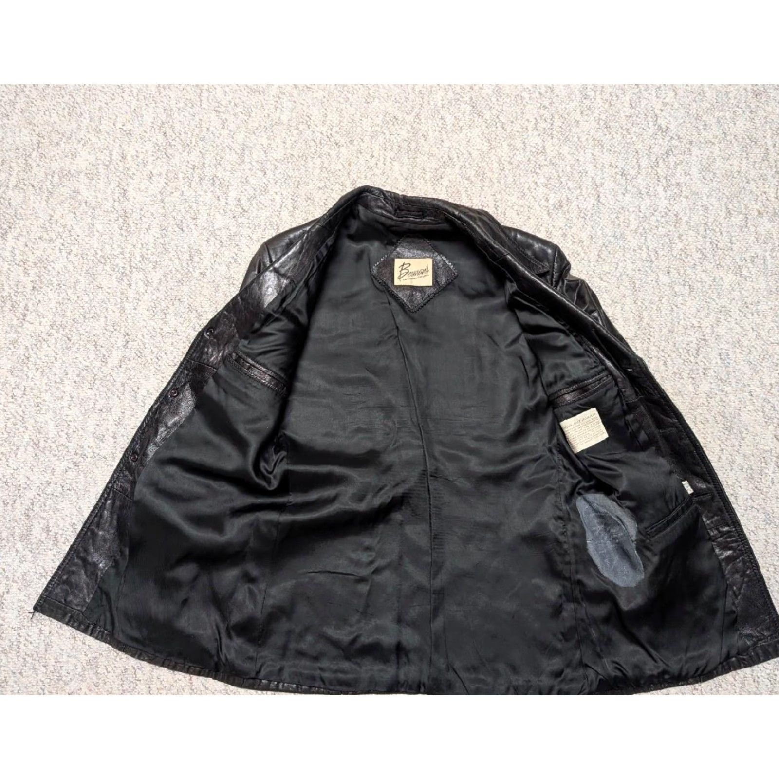 Vintage VINTAGE WESTERN LAMBSKIN Leather Coat S Men 36-38 Black Berman's Coat Cowboy 1970s Size US S / EU 44-46 / 1 - 4 Thumbnail