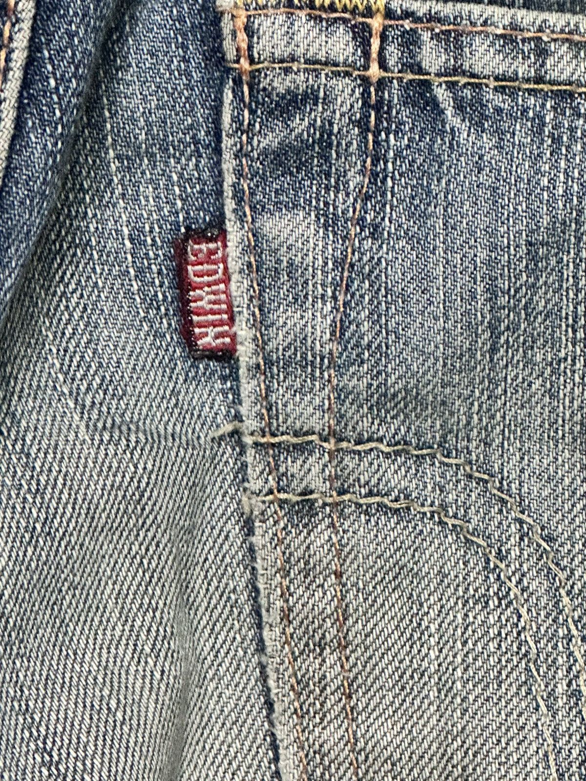 Edwin Edwin 503 Premium Straight Leg Japan Jeans Distressed Faded Size US 33 - 10 Thumbnail