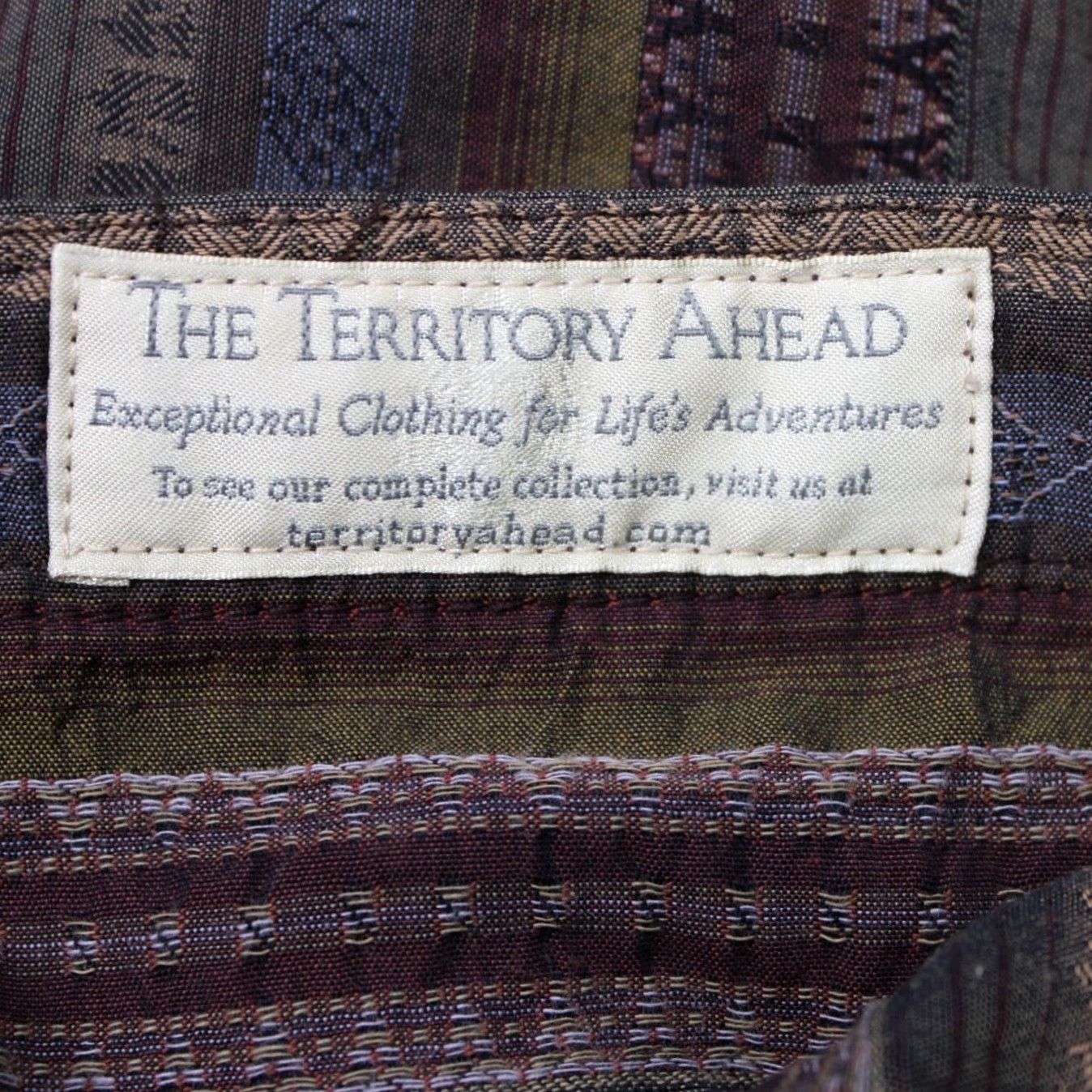 The Territory Ahead Territory Ahead The Territory Ahead Shirt Mens 2XLT XXL-Tall Brown 100% Cotton Long Sleeve Button-Up Geometric 54 in Chest Mens Big & Tall Size US XXL / EU 58 / 5 - 7 Thumbnail