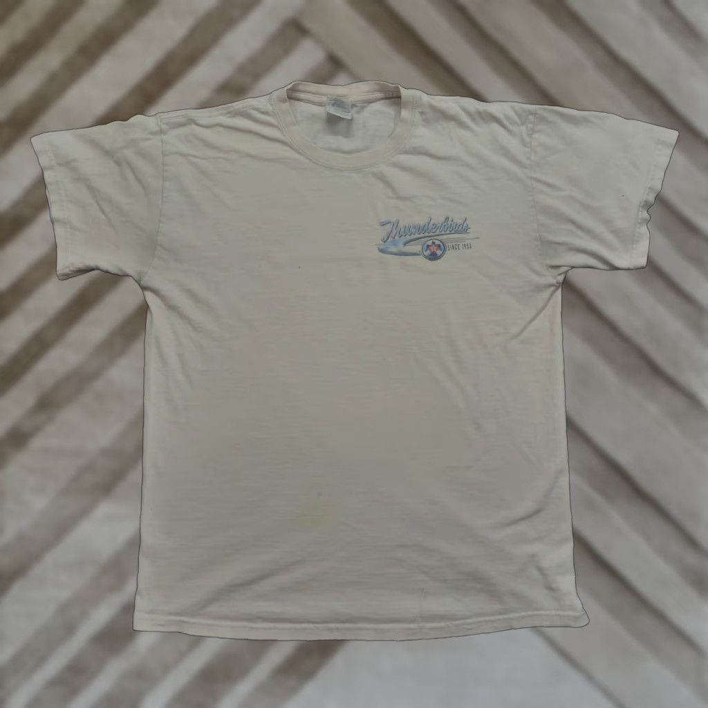 Gildan VINTAGE USAF Thunderbirds T Shirt Mens Medium White Air Force Y2K Size US M / EU 48-50 / 2 - 1 Thumbnail