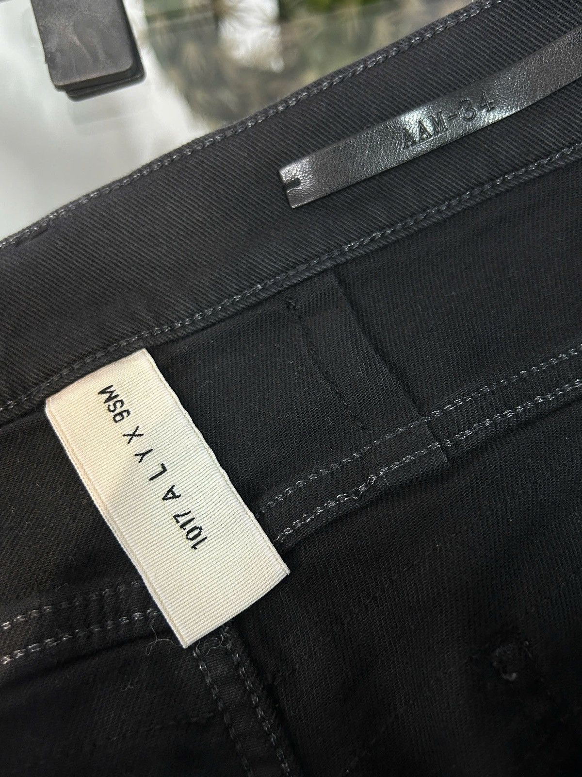 1017 ALYX 9SM ALYX BLACKMEANS BLACK SHREDDED DENIM SHORTS Size US 34 / EU 50 - 4 Thumbnail