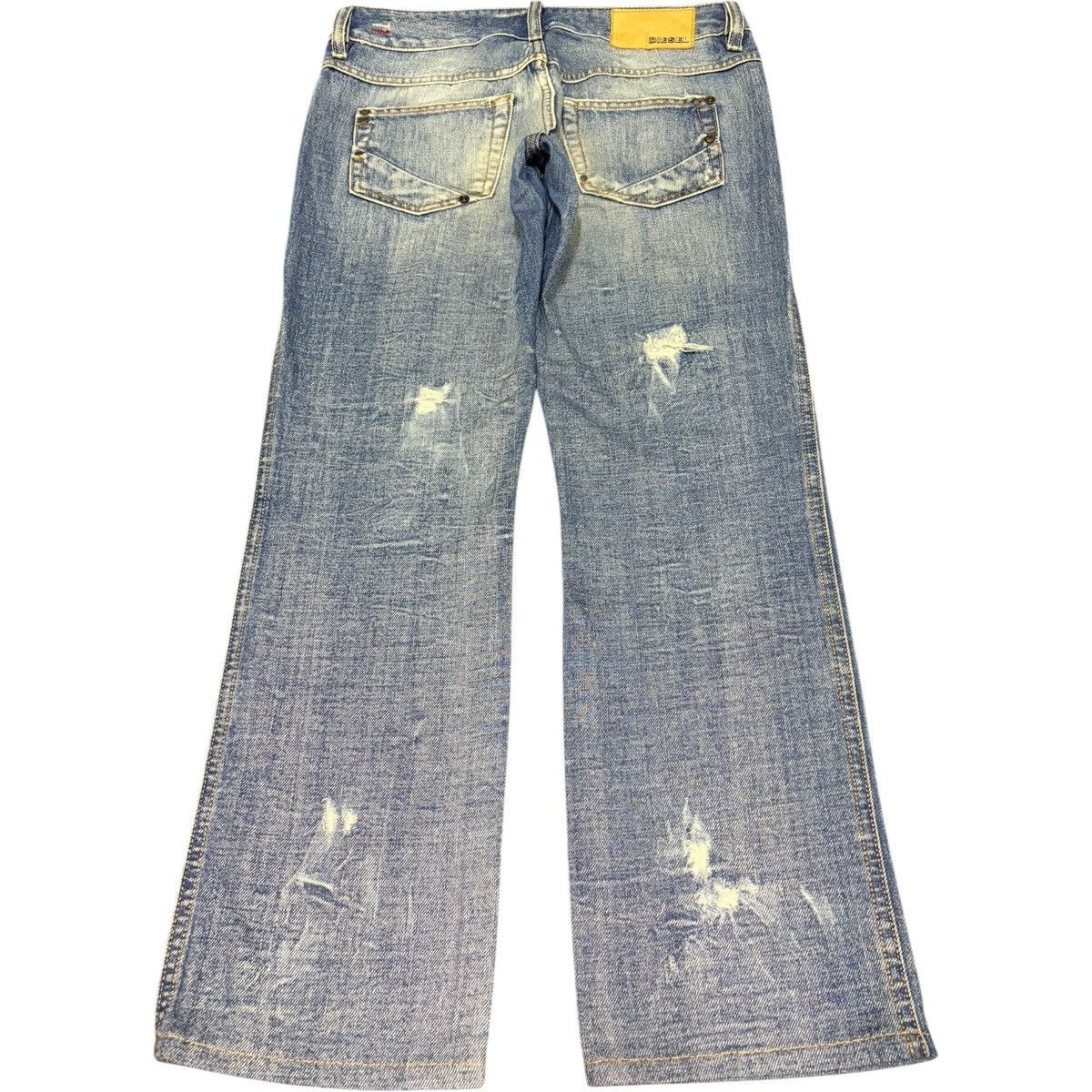 Diesel Vintage Italy Diesel Lhela Faded Wash Distressed Jeans Size 29" - 2 Thumbnail