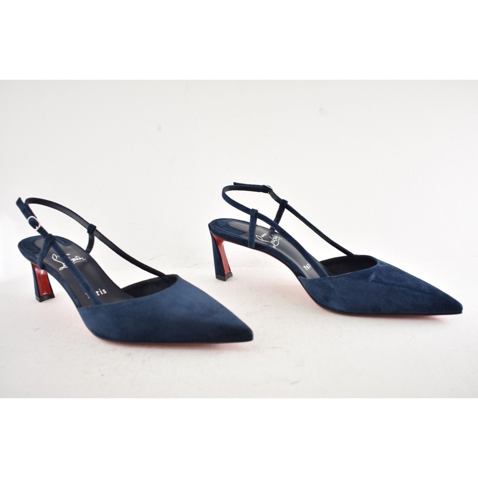 Christian Louboutin Christian Louboutin Condoroline 55 Marine Blue Pump 35.5 Size US 5.5 / IT 35.5 - 3 Thumbnail