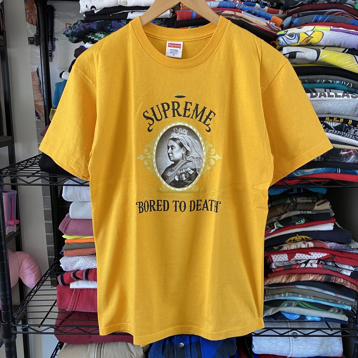 Supreme Supreme Bored to Death T-Shirt Gold Bombay Saphire 2010 Size US M / EU 48-50 / 2 - 1 Thumbnail