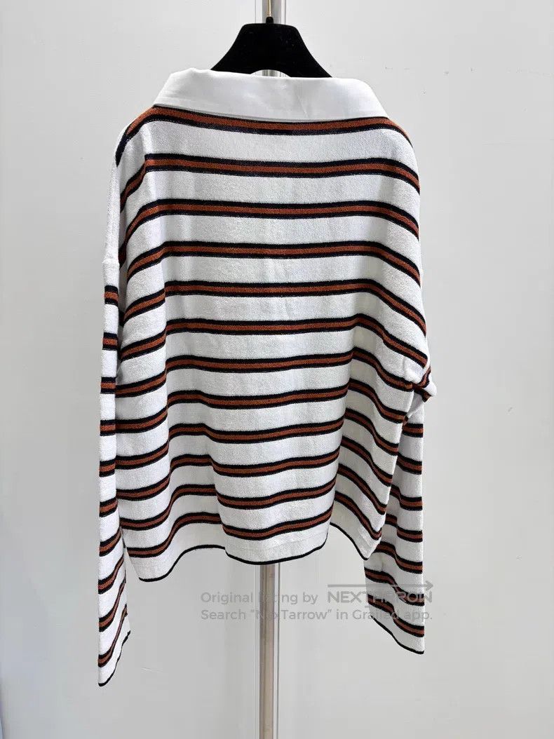 Chanel Chanel Striped cotton polo Size M / US 6-8 / IT 42-44 - 2 Thumbnail