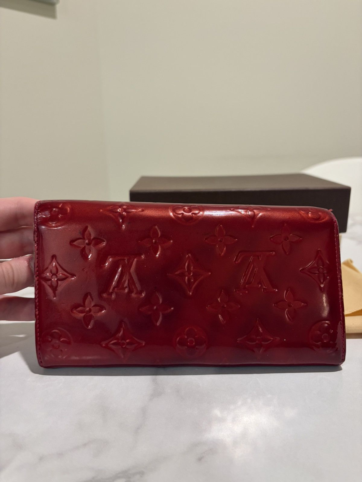 Louis Vuitton Red Louis Vuitton Vernis Long Wallet Size ONE SIZE - 10 Thumbnail
