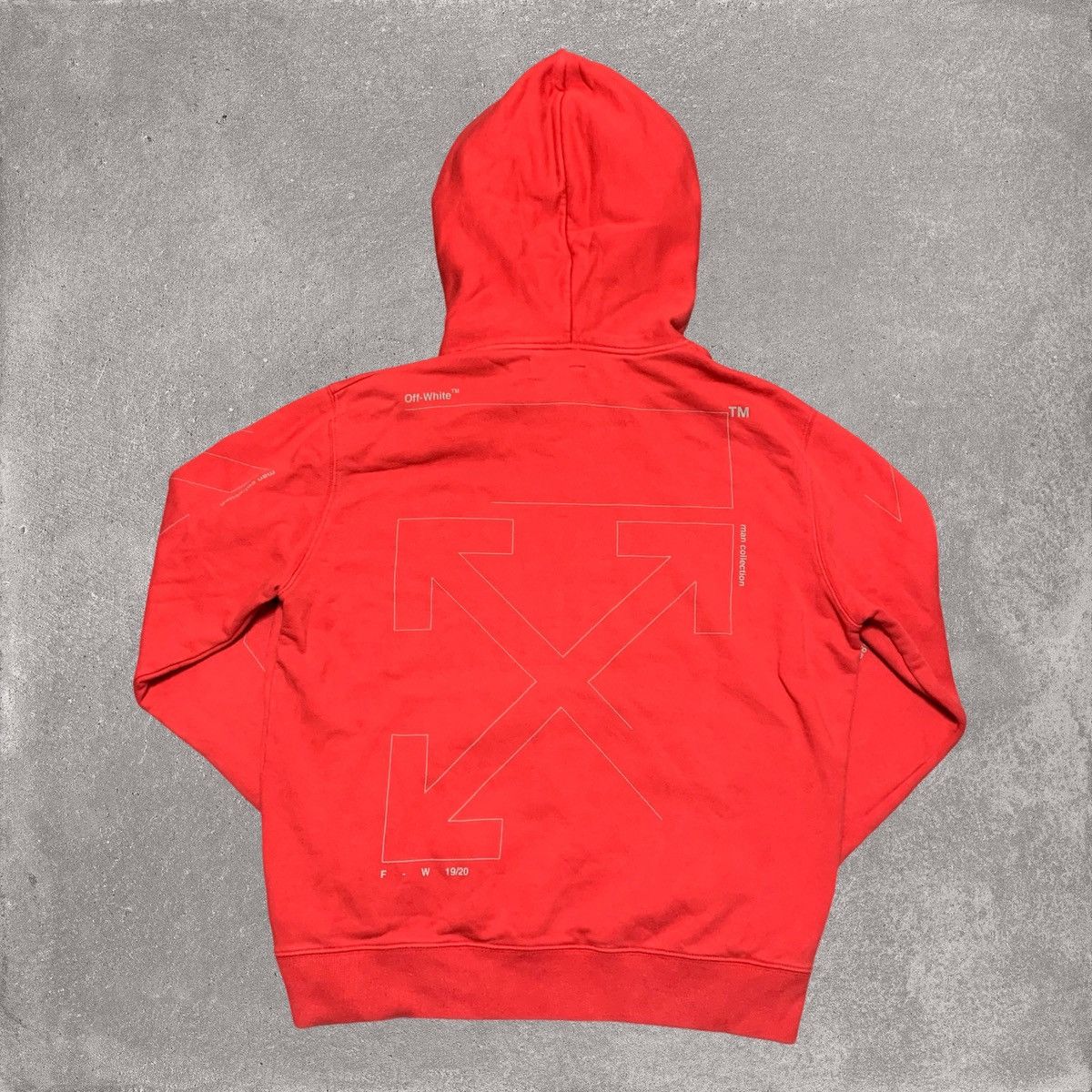 Off-White Off White Large Outline Arrows Red Hoodie Virgil Abloh Size US L / EU 52-54 / 3 - 1 Thumbnail