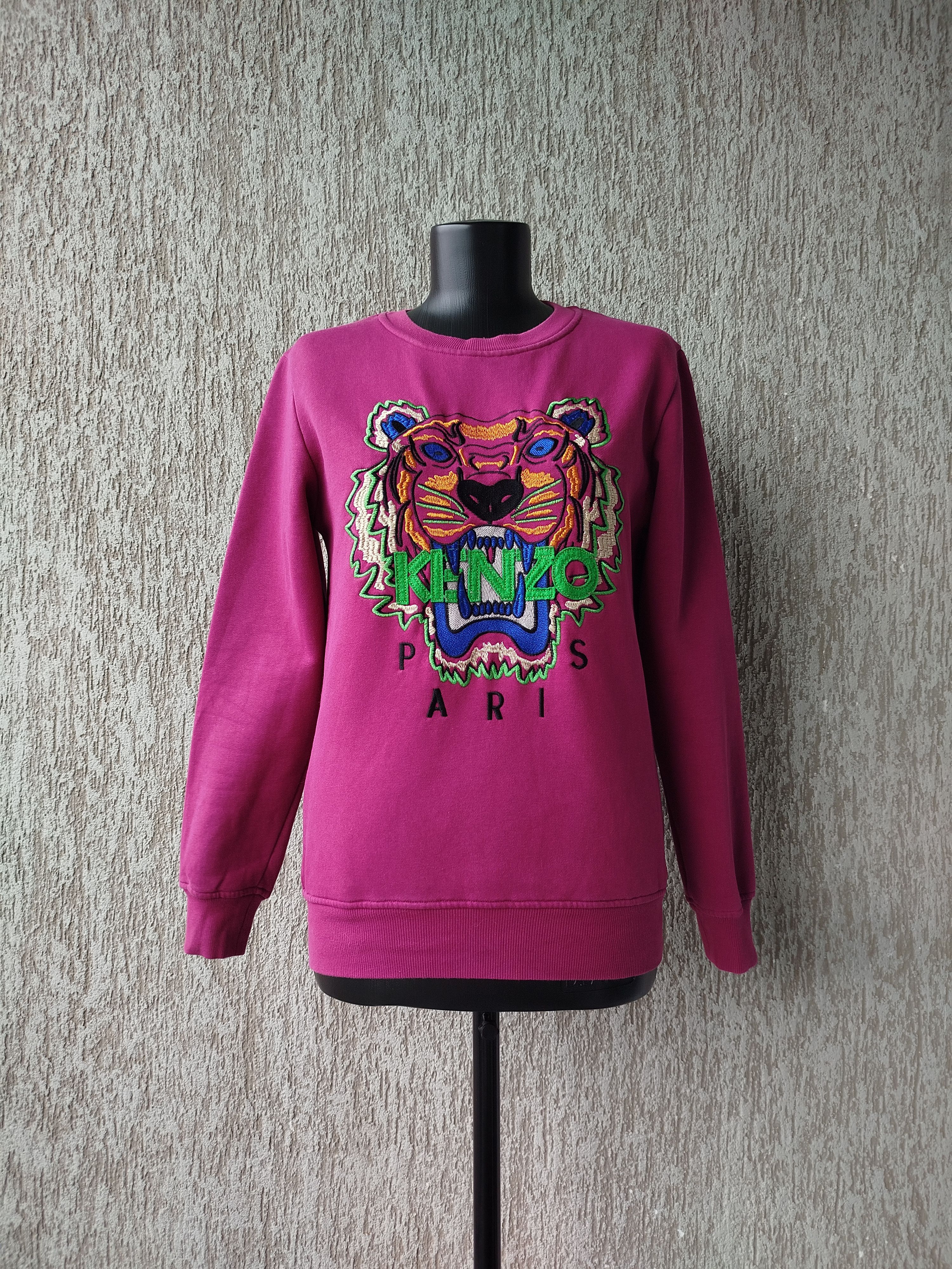 Kenzo Sweatshirt Tiger Head Embroidery Cotton Vintage Size M Size M / US 6-8 / IT 42-44 - 8 Thumbnail