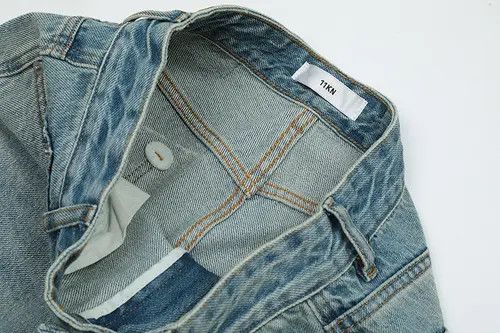 Japanese Brand × Jean Men's street washed distressed loose flared jeans Size US 34 / EU 50 - 4 Thumbnail