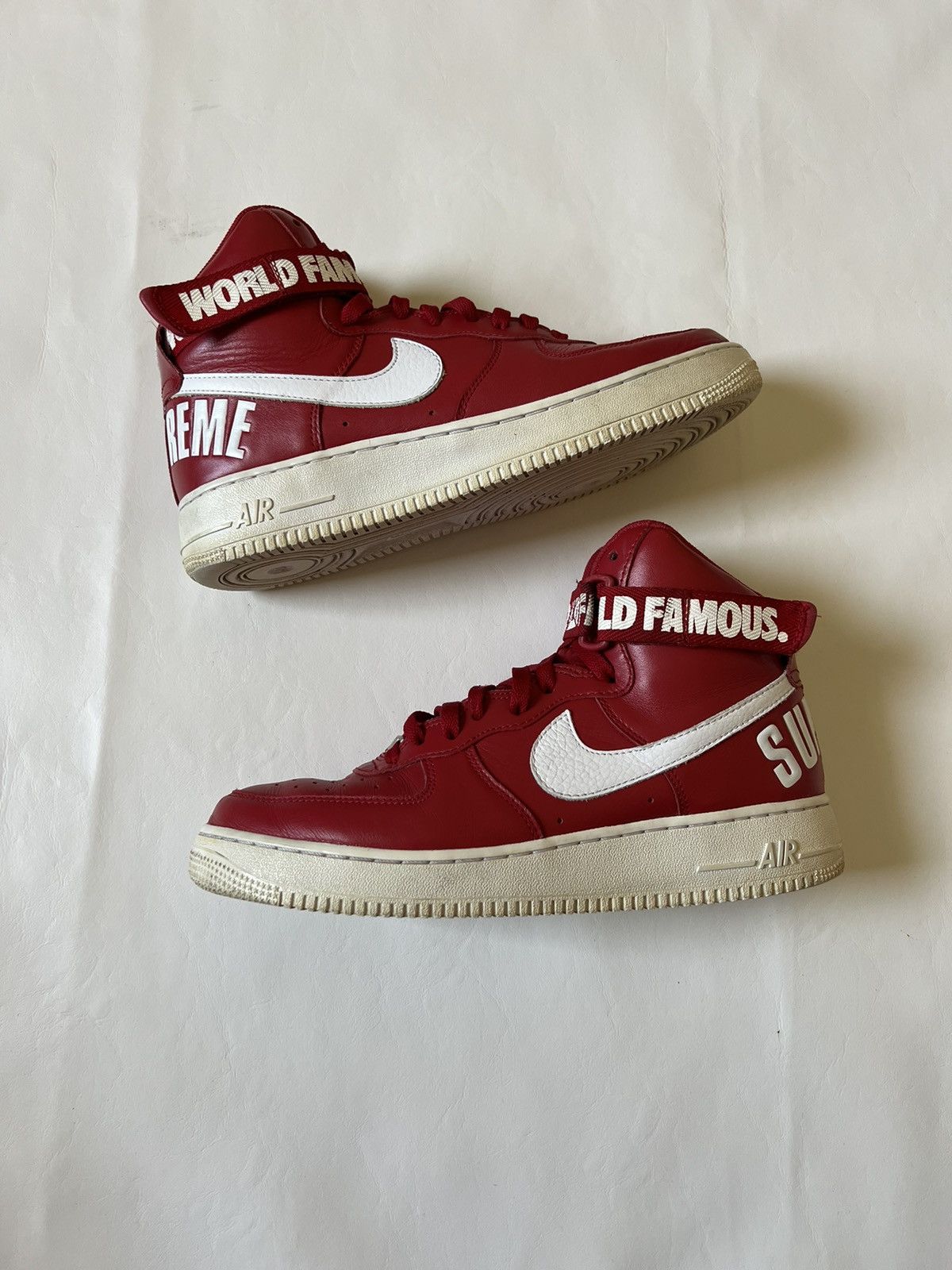 Nike Supreme X Air Force 1 High Sp Red | Grailed