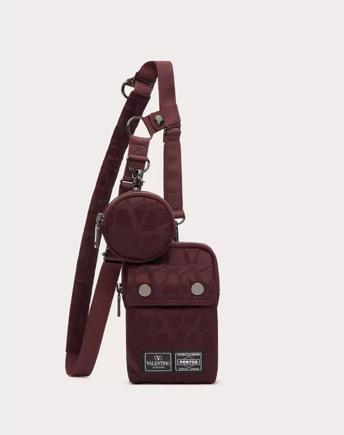 Valentino oc11z0725 Size: OS/ Porter Shoulder Pouch in Dark Red Size ONE SIZE - 1 Thumbnail