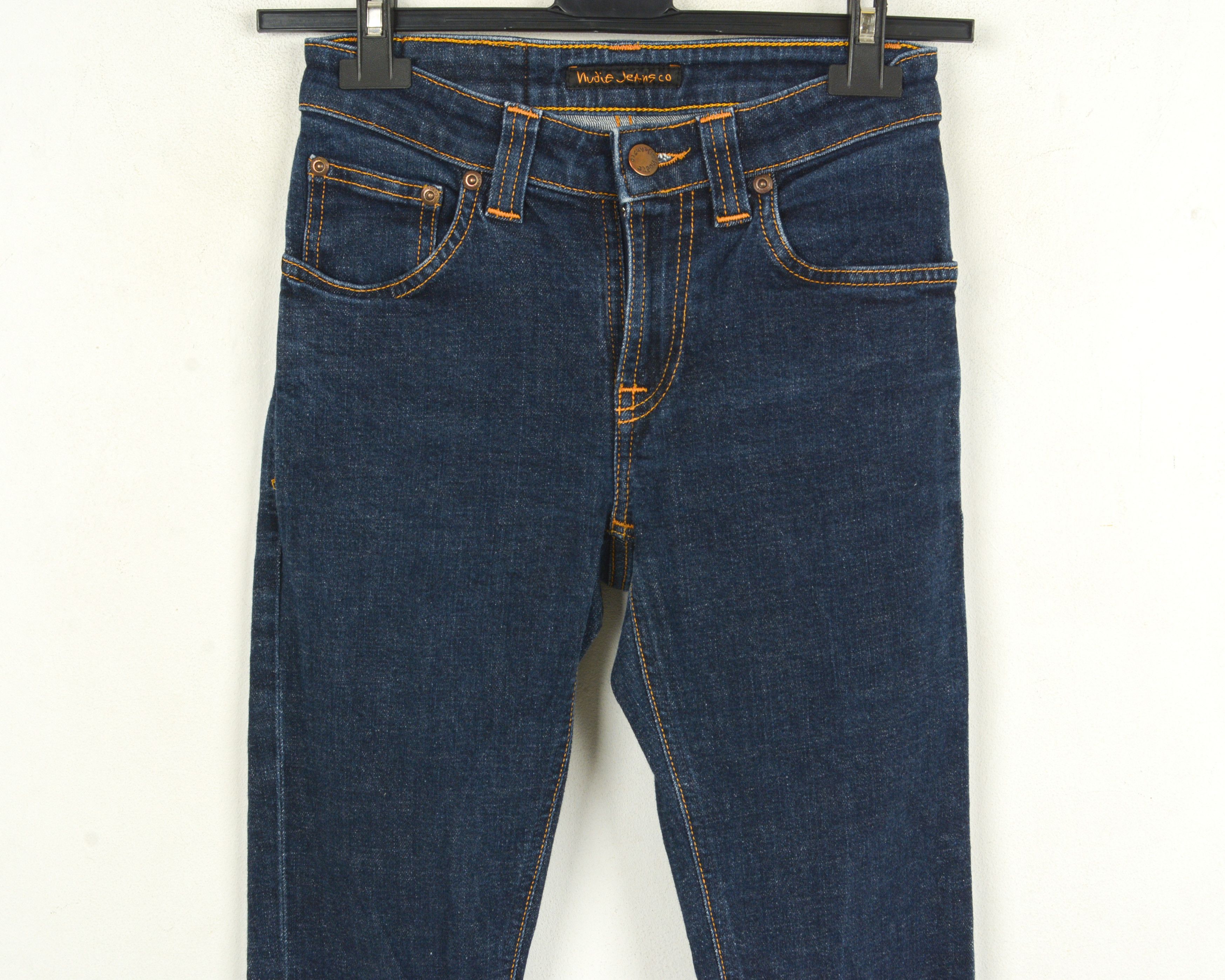 Nudie Jeans Skinny Lin W25 L32 Denim Jeans Pants Slim Fit Trousers Size 25" / US 0 / IT 36 - 2 Thumbnail