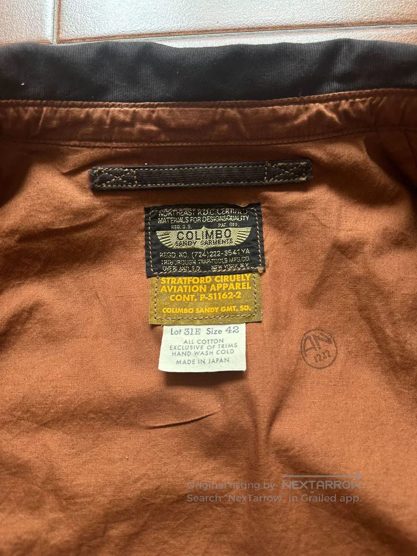 COLIMBO Colimbo Kilroy A2 Flight Jacket. Size US XS / EU 42 / 0 - 5 Thumbnail