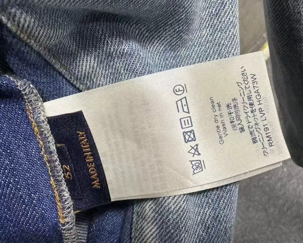 Louis Vuitton's latest blue DNA leather denim jacket