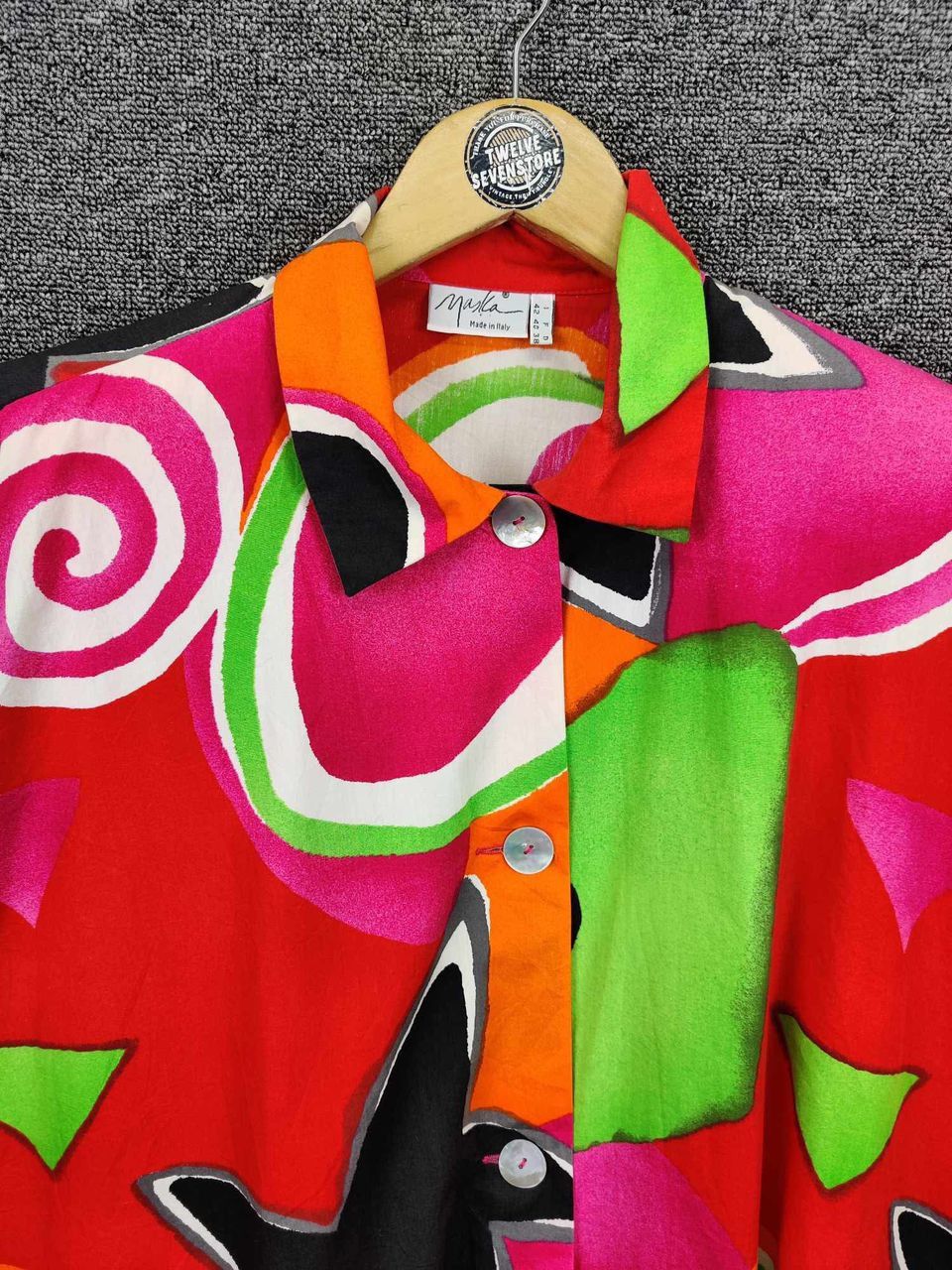 Japanese Brand Maska Iconic Printed Button Ups Shirt Nice Design Size US XL / EU 56 / 4 - 7 Thumbnail