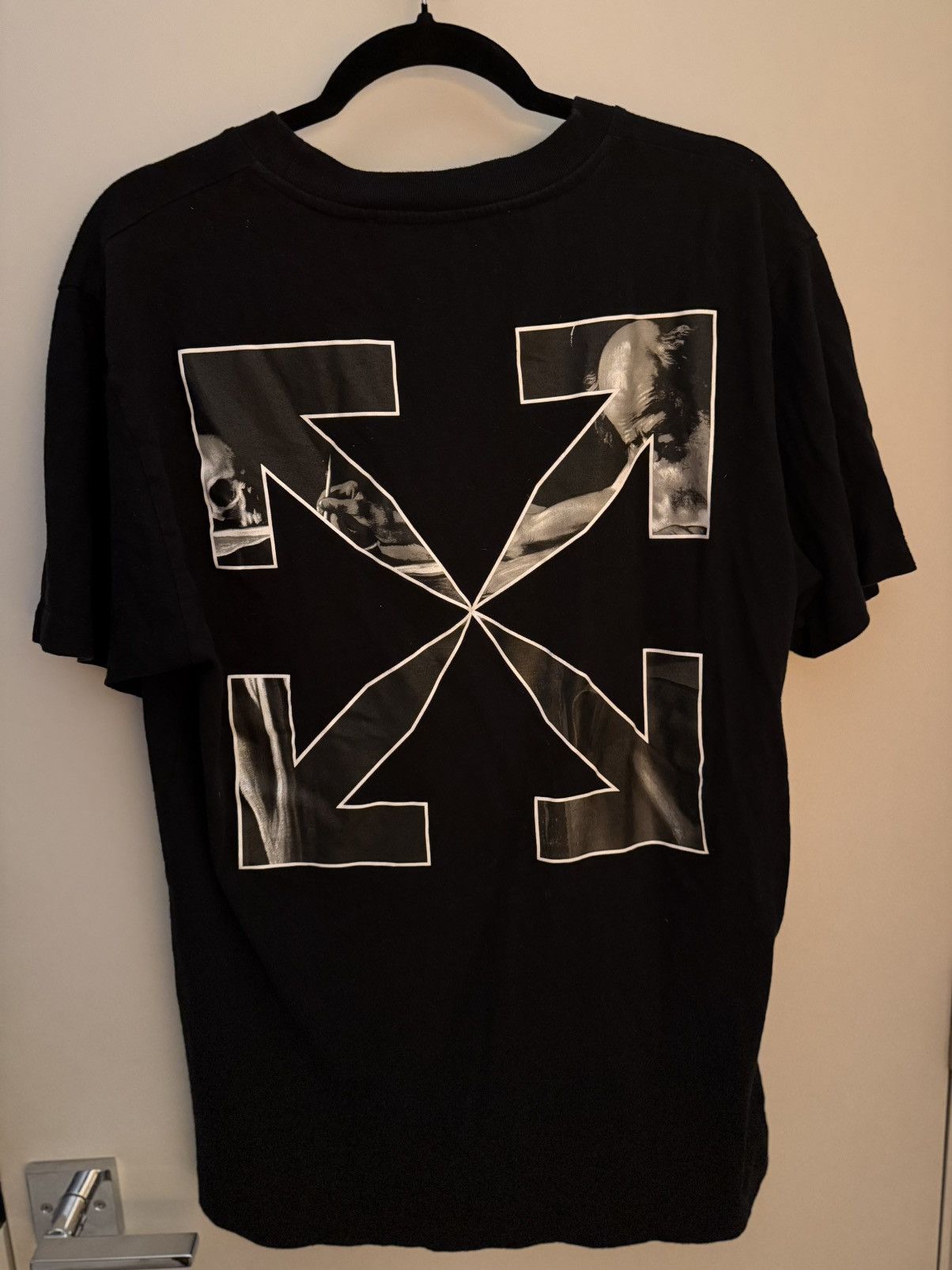 Off-White OFF-WHITE CARAVAGGIO ARROW SLIM S/S TEE Size US L / EU 52-54 / 3 - 2 Thumbnail